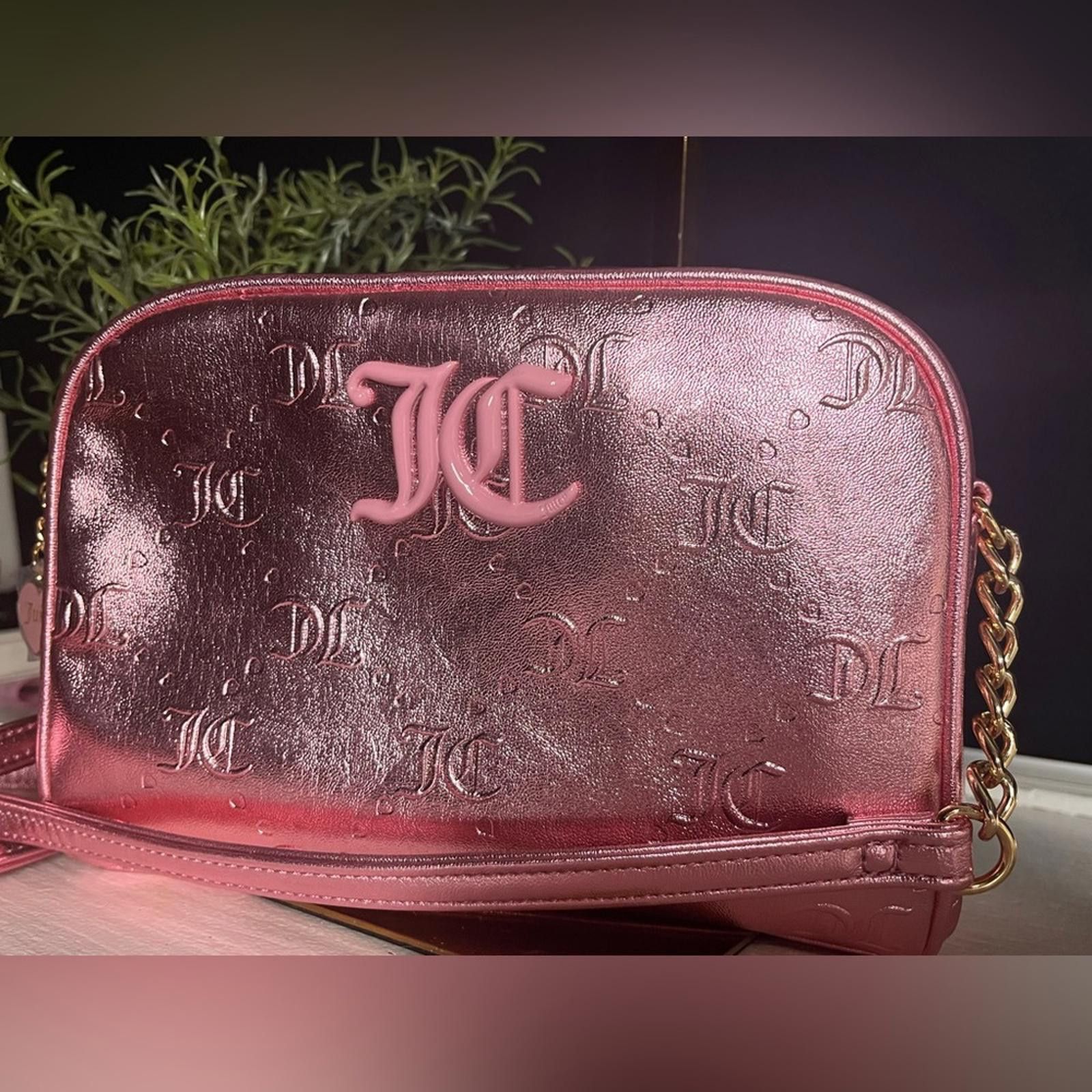 Juicy Couture Jeans Juicy Couture Pink Metallic Good Times Crossbody Bag NWT Size ONE SIZE - 5 Thumbnail