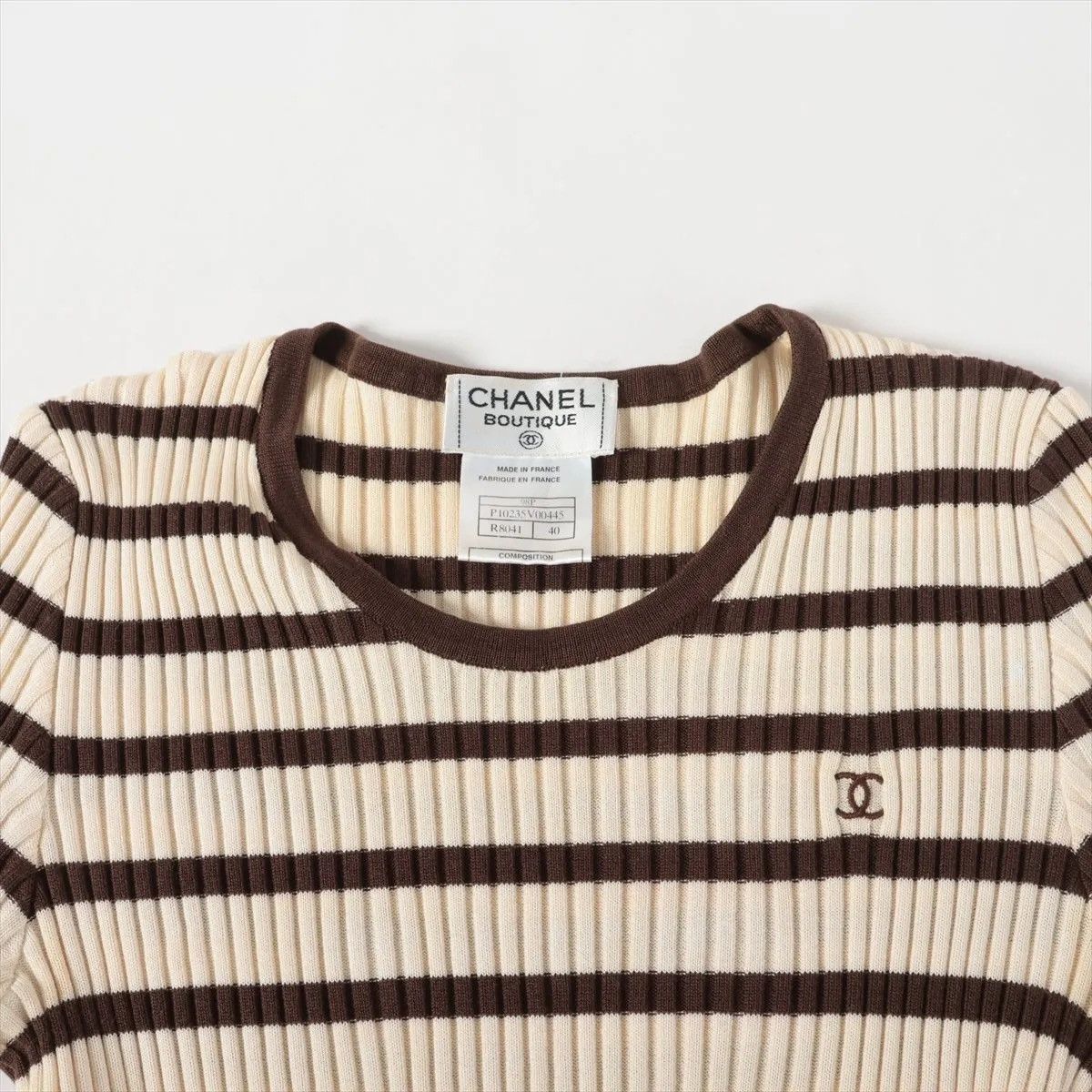 Chanel Chanel Botique striped top t-shirt 40 Size M / US 6-8 / IT 42-44 - 3 Thumbnail