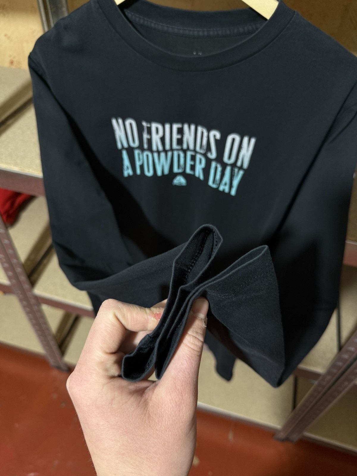 Nike × Nike ACG × Vintage Vintage Nike ACG No Friends On A Powder Day Longsleeve Tee Size US M / EU 48-50 / 2 - 5 Thumbnail