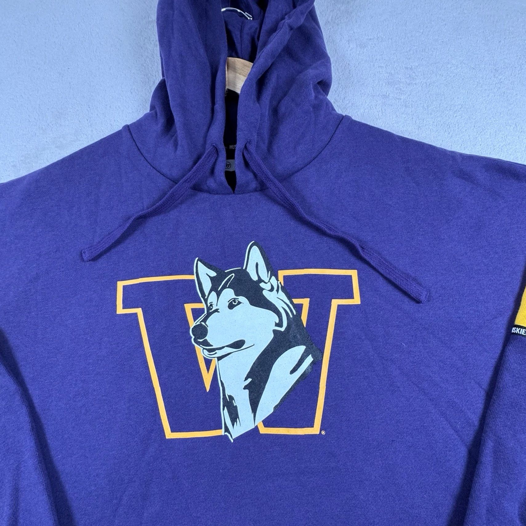 Logo 7 Washington Huskies Football Hooded Sweatshirt Mens L Purple W Logo Zip Mock Neck Size US L / EU 52-54 / 3 - 2 Thumbnail