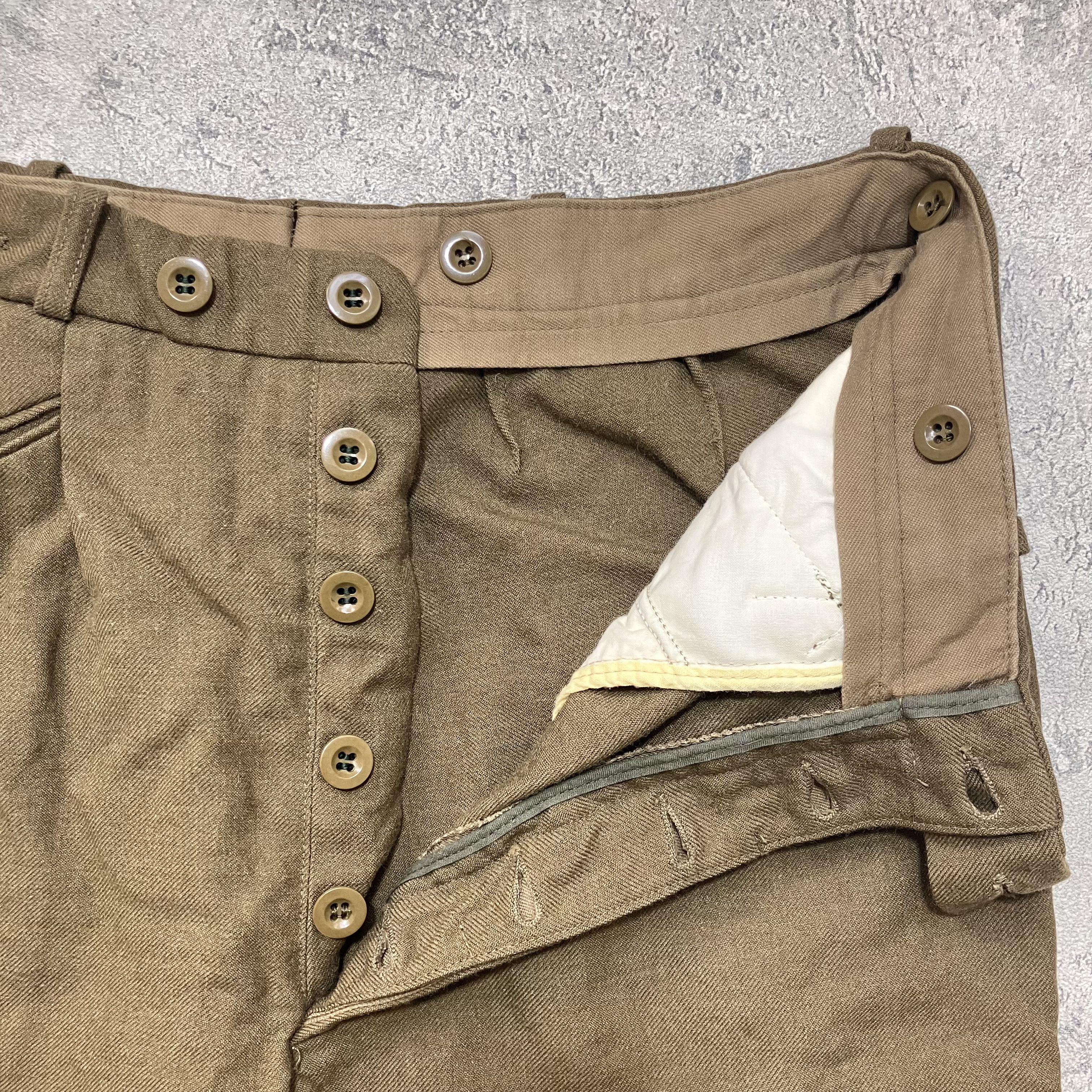 The Real McCoy's 1970's Vintage Belgian Army OG Battledress trousers Size US 33 - 5 Thumbnail