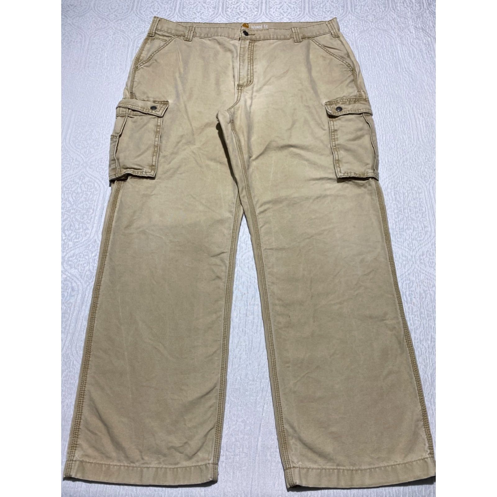 Carhartt VINTAGE Carhartt Cargo Pants Men's Size 42×34 Beige Relaxed Straight Size US 42 / EU 58 - 3 Thumbnail
