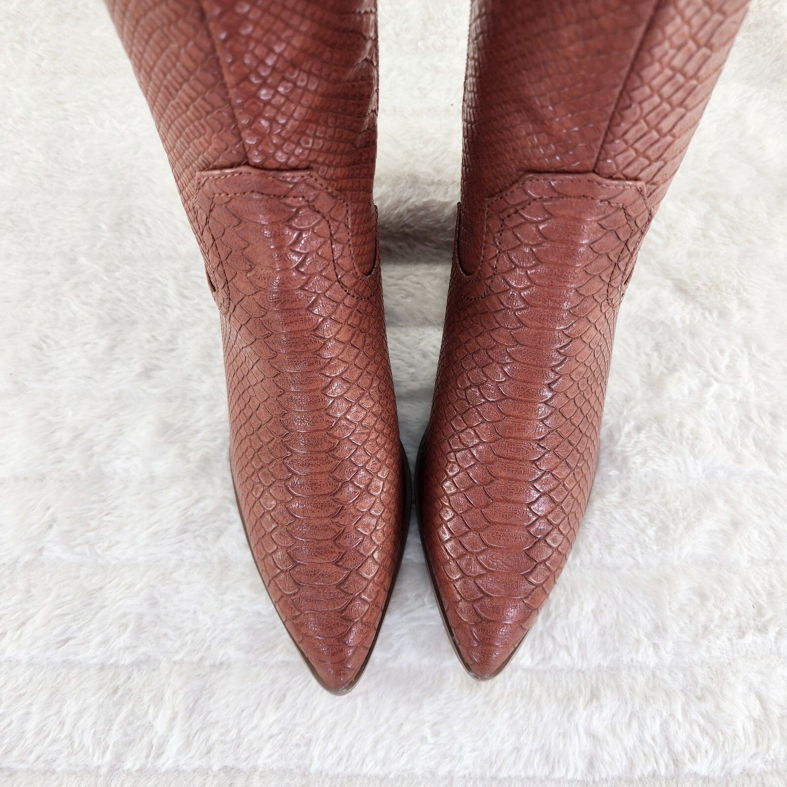 Other Slayer Tan Cowgirl Cowboy Ankle Boots Western Block Heels US Size US 8.5 / IT 38.5 - 4 Thumbnail
