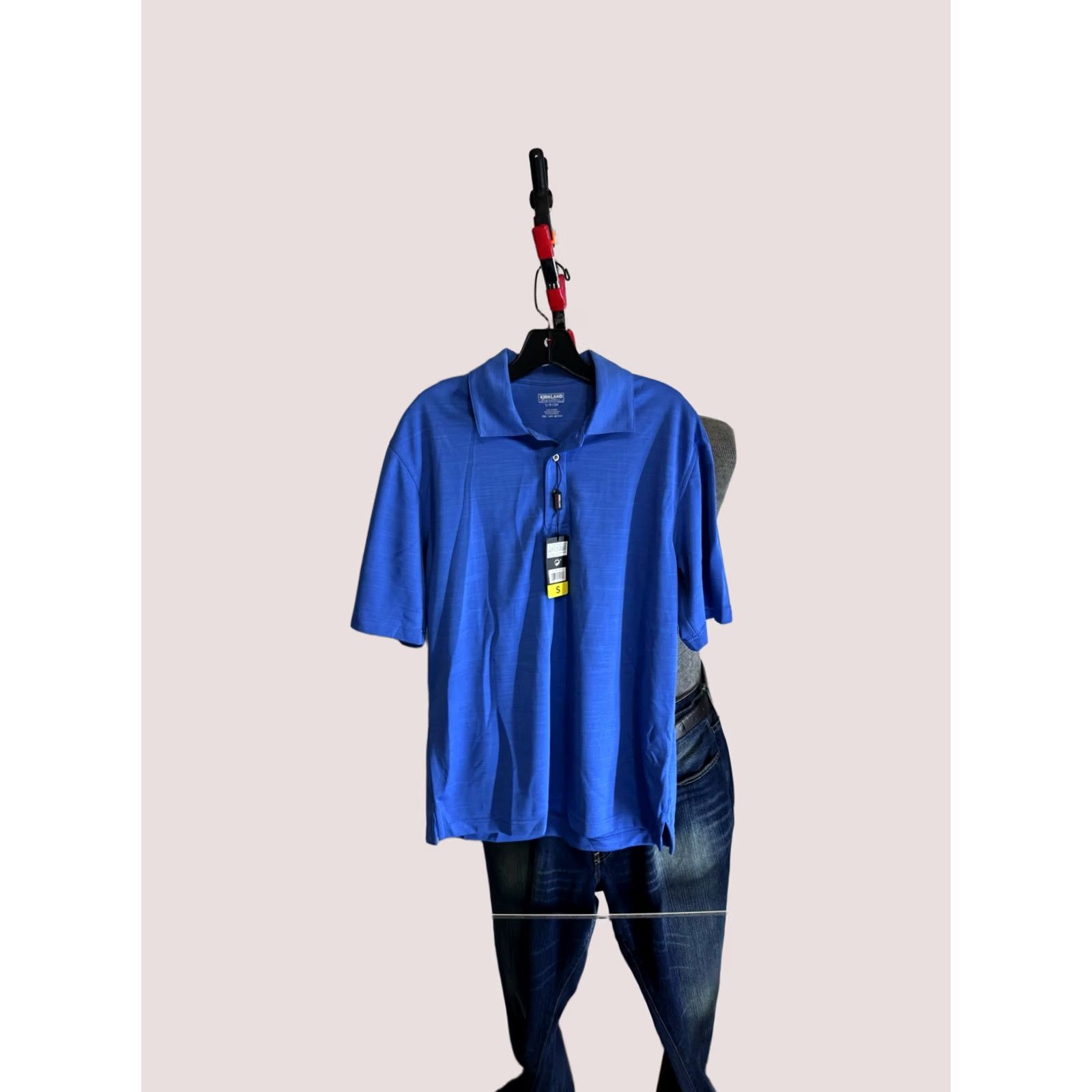 Vintage Kirkland Shirt Mens S Sharp NWT Bleu Poly Golf POLO Size US S / EU 44-46 / 1 - 1 Thumbnail