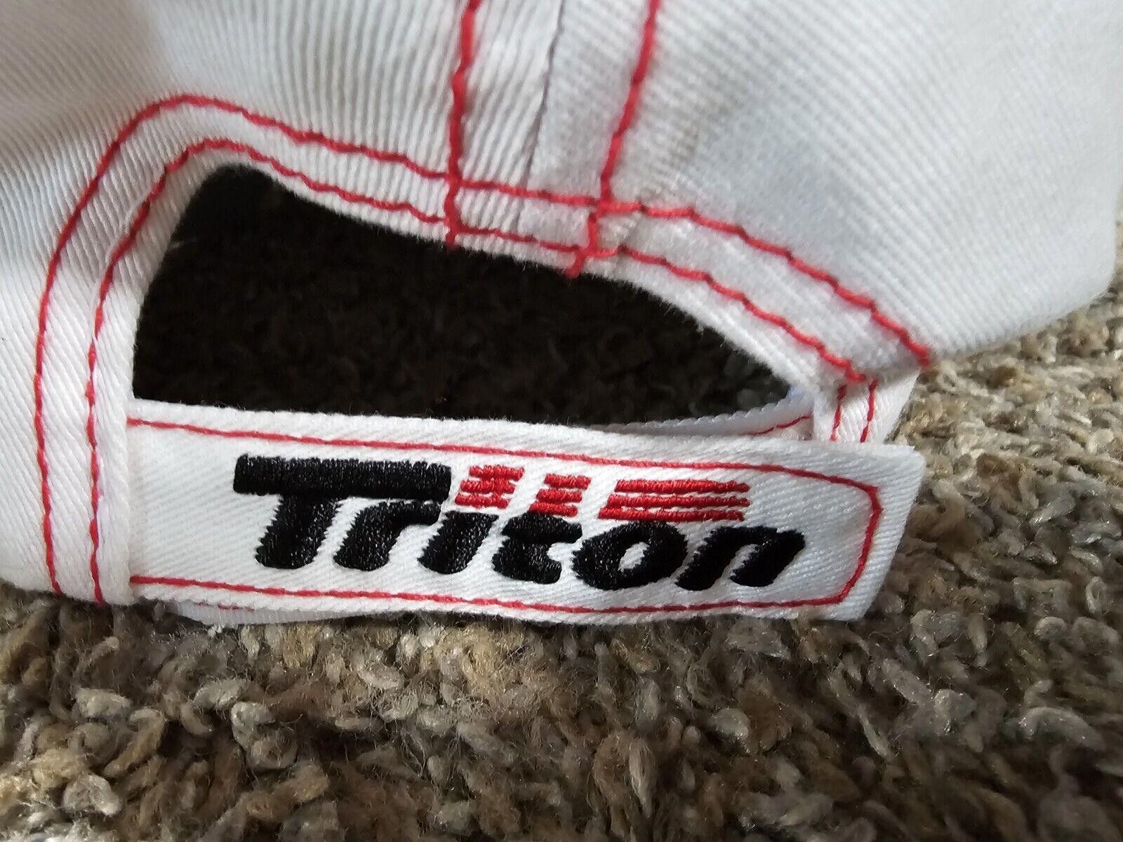 Designer Triton Boats White Fishing Angler Hat - OSFA Red Stitch Size ONE SIZE - 6 Thumbnail