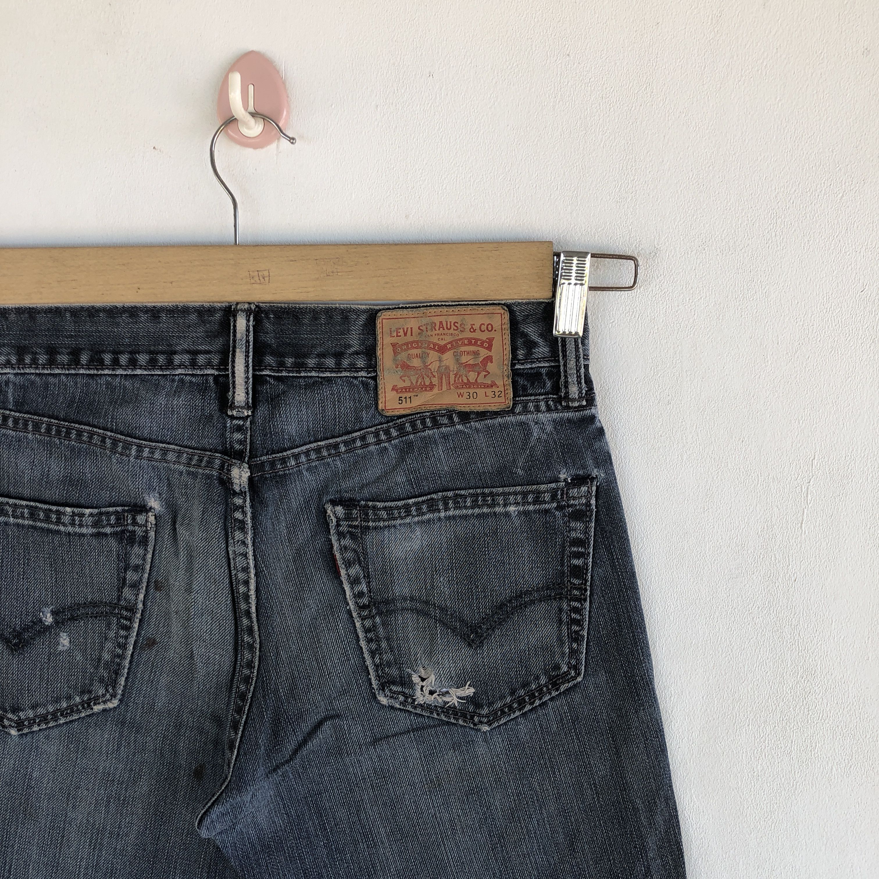 Levi's Vintage Distressed Levis 511 Jeans Levi's Faded Skinny Denim Size 28" / US 6 / IT 42 - 5 Thumbnail
