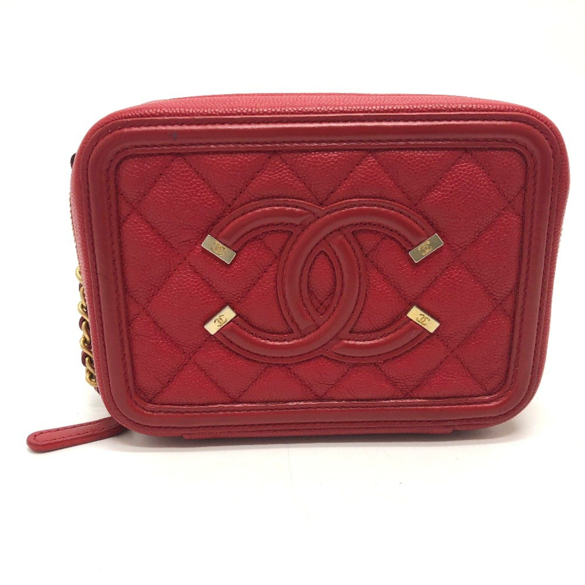 Chanel Chanel A84452 CC filigree mini Shoulder Bag Red GoldHardware Size ONE SIZE - 1 Thumbnail