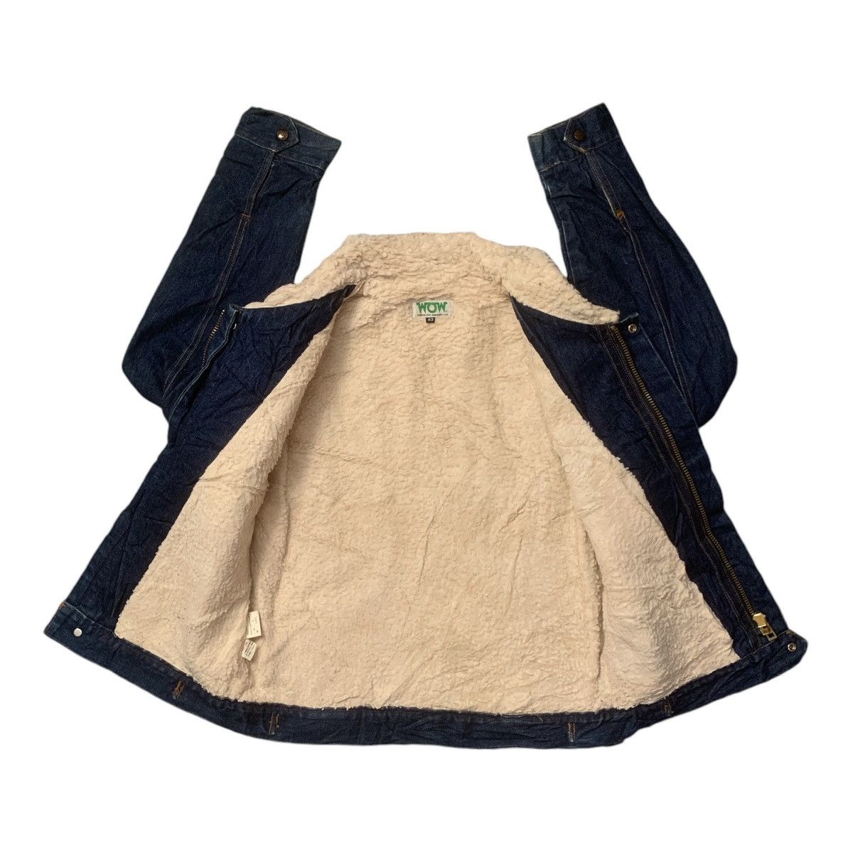 Japanese Brand × WOW Couture Rare Design Wow Tei Jin U.S.I Apparel Sherpa Jackets Size L / US 10 / IT 46 - 3 Thumbnail