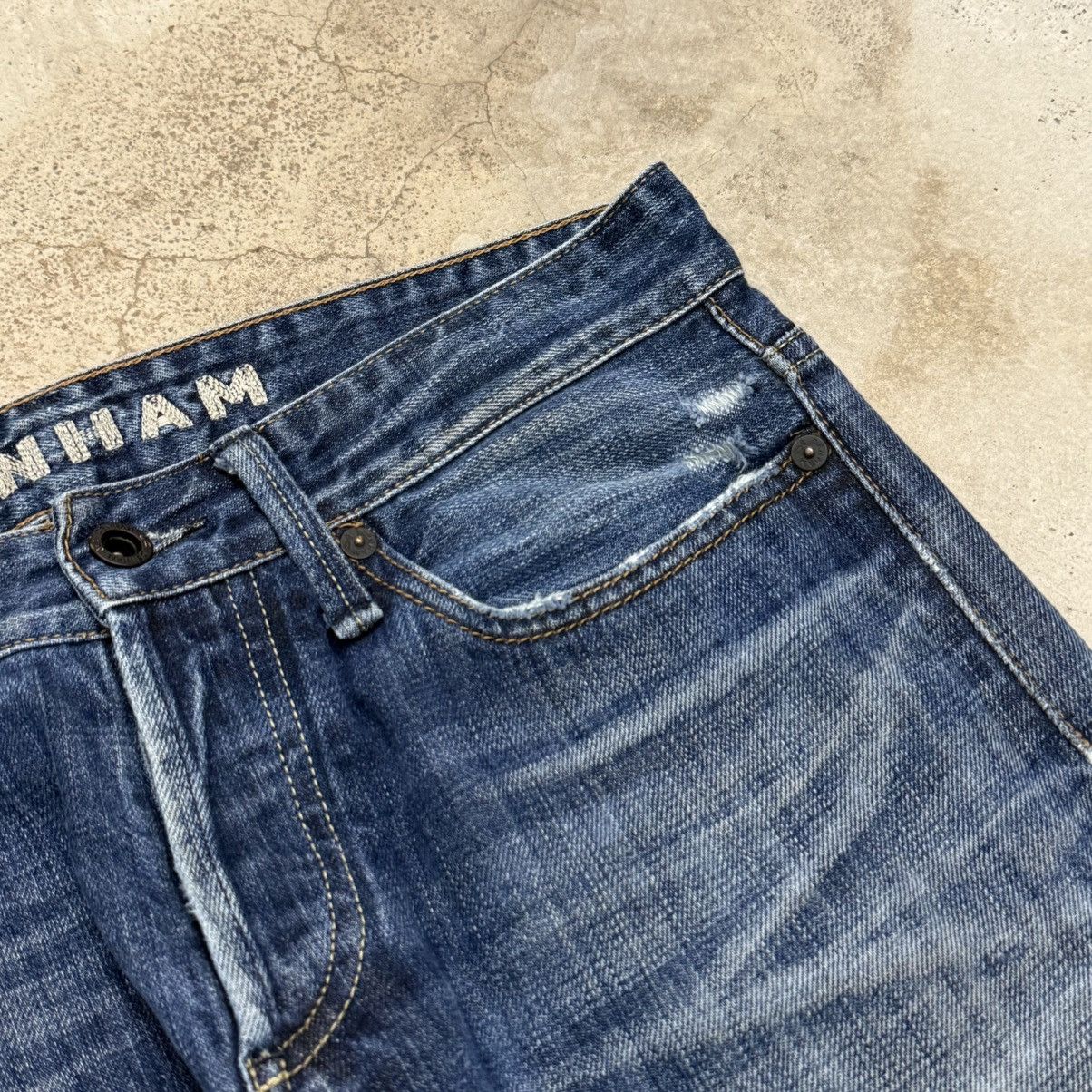 DENHAM Denham Selvedge Razor Slim Fit Distressed Denim Pants Size US 31 - 8 Thumbnail