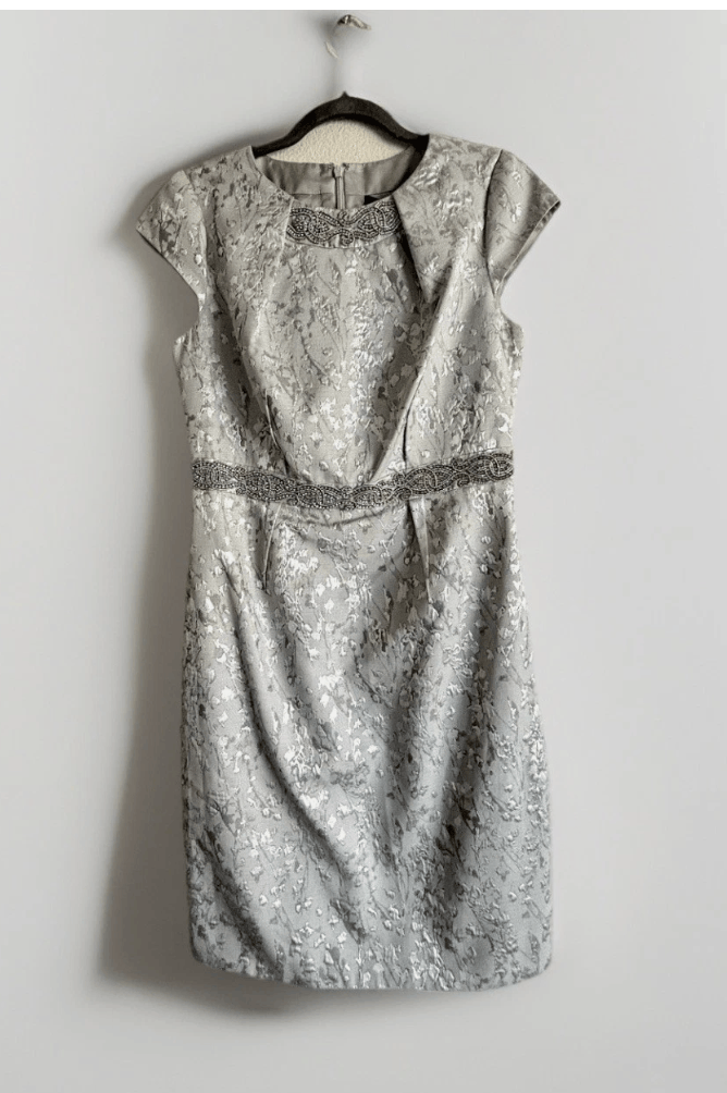 Other Carmen Marc Valvo Silver Cocktail Dress - NWT SZ 6 Size M / US 6-8 / IT 42-44 - 7 Thumbnail