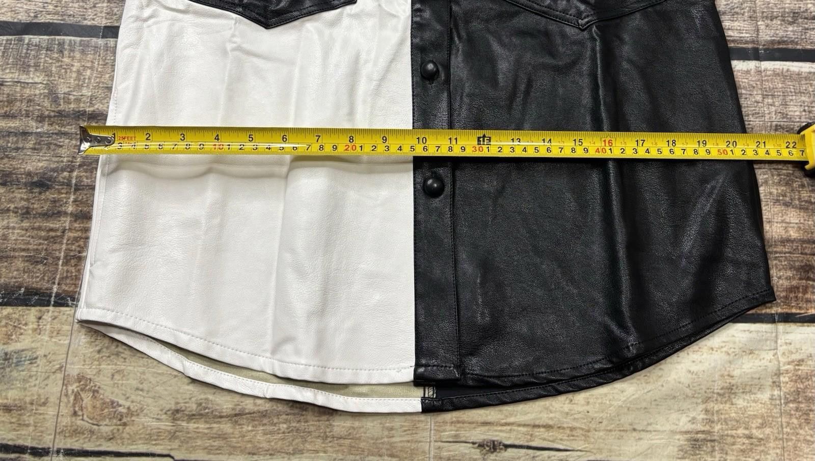 Other Le Lis Collection Jacket Womens S Faux Leather Colorblock Size S / US 4 / IT 40 - 10 Thumbnail