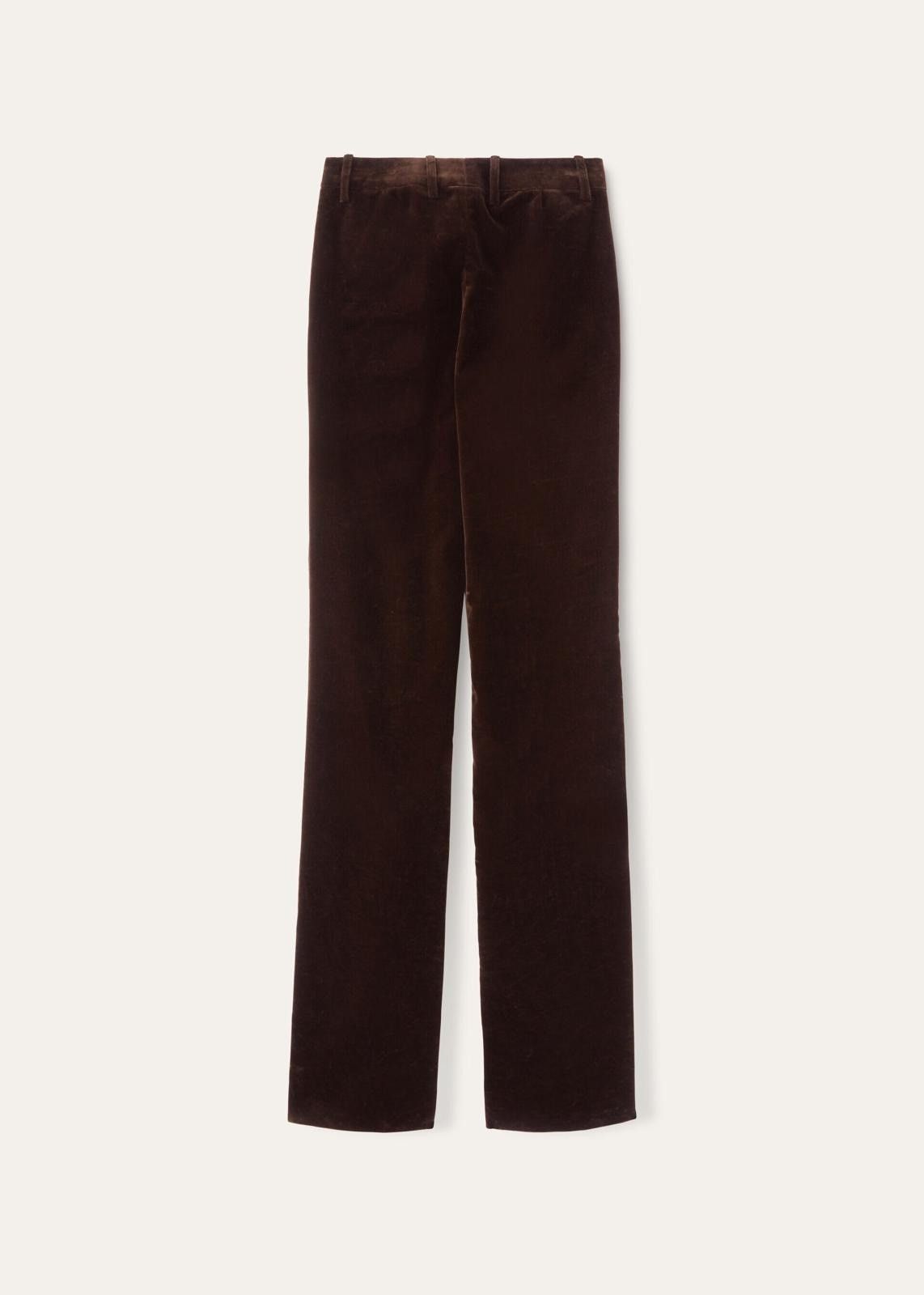 Loro Piana o1srvl11e1125 FAO2443 Velvet Gaby Trousers in Brown Size 28" / US 6 / IT 42 - 2 Thumbnail