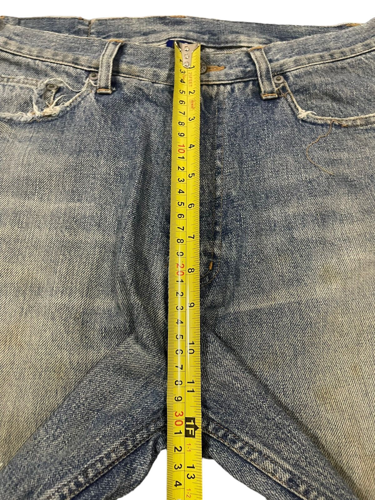 Kapital Vintage Japanese Brand Bleached Style Distressed Baggy Jeans Size US 30 / EU 46 - 13 Thumbnail