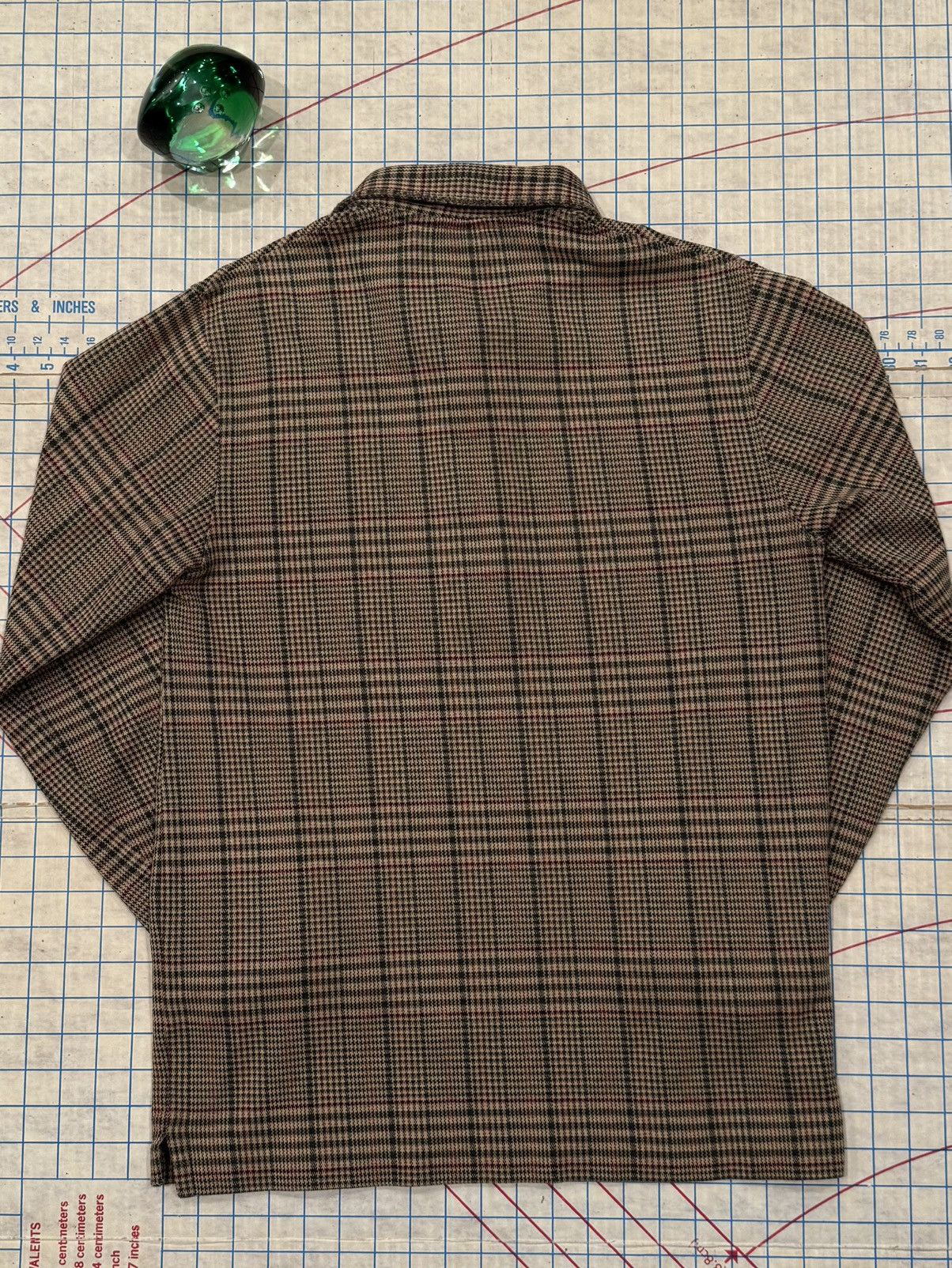 Lands' End Vintage Lands End Long Sleeve Polo Shirt Brown Checkered Size US M / EU 48-50 / 2 - 14 Thumbnail