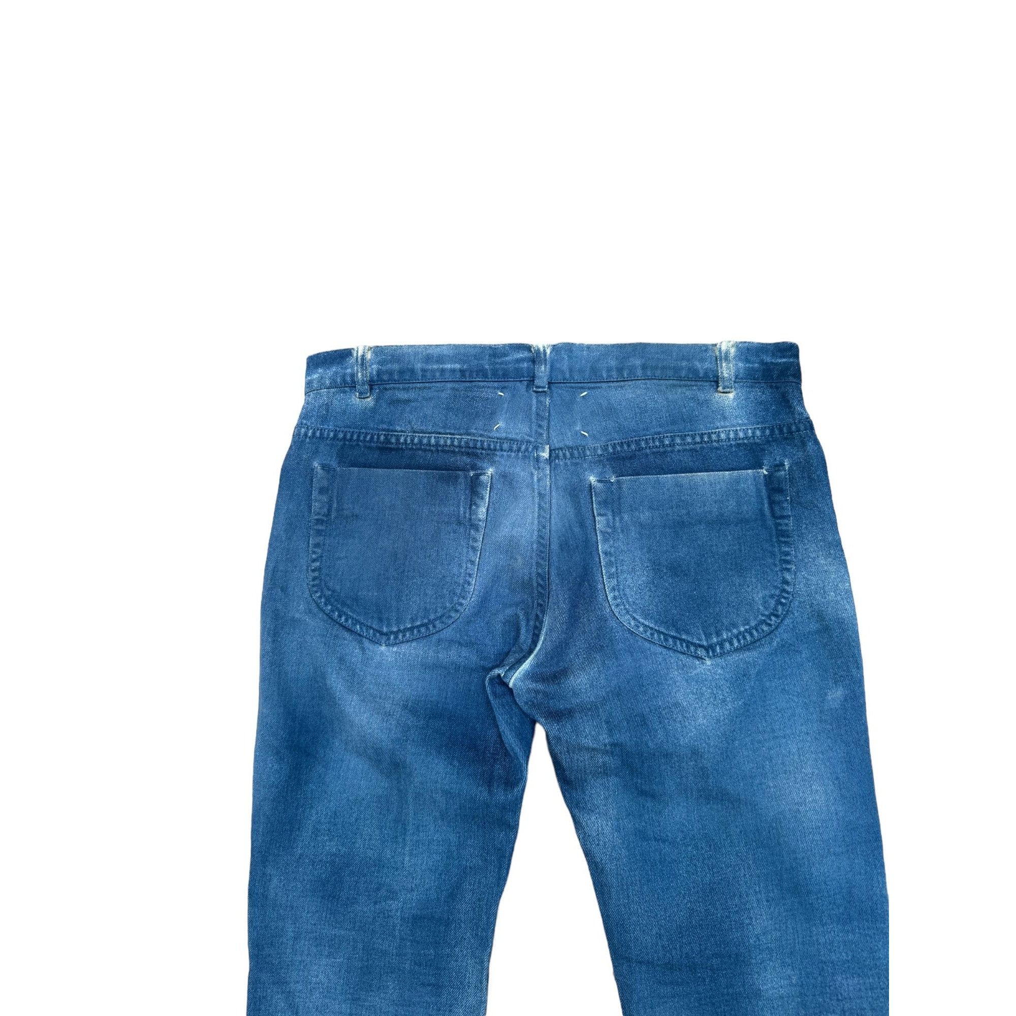 Maison Margiela Vintage Blue Painted Denim Jeans Size US 30 / EU 46 - 3 Thumbnail