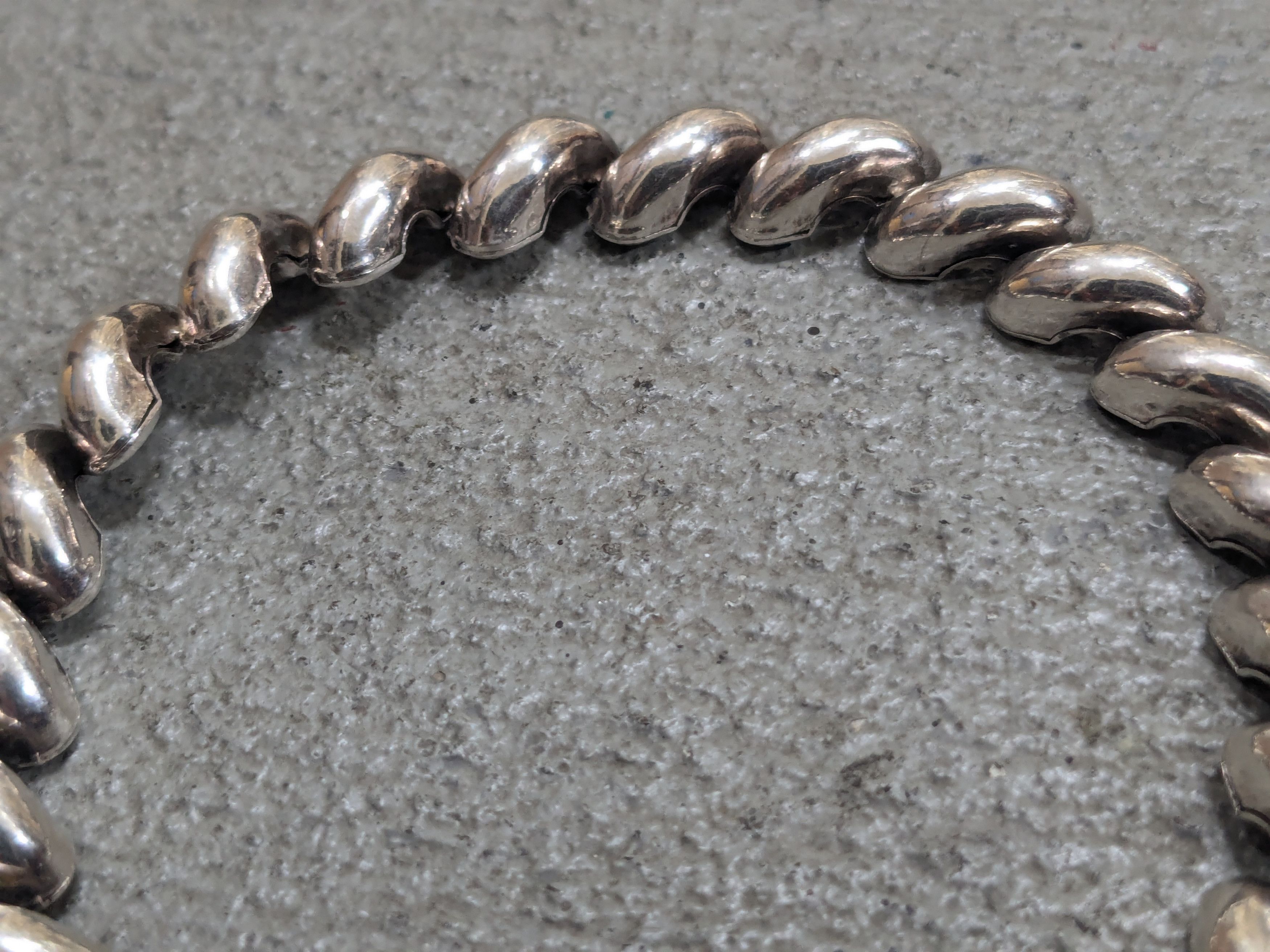 Sterling Silver Vintage Sterling Silver Bracelet San Marco Marcaroni Italy Size ONE SIZE - 3 Thumbnail
