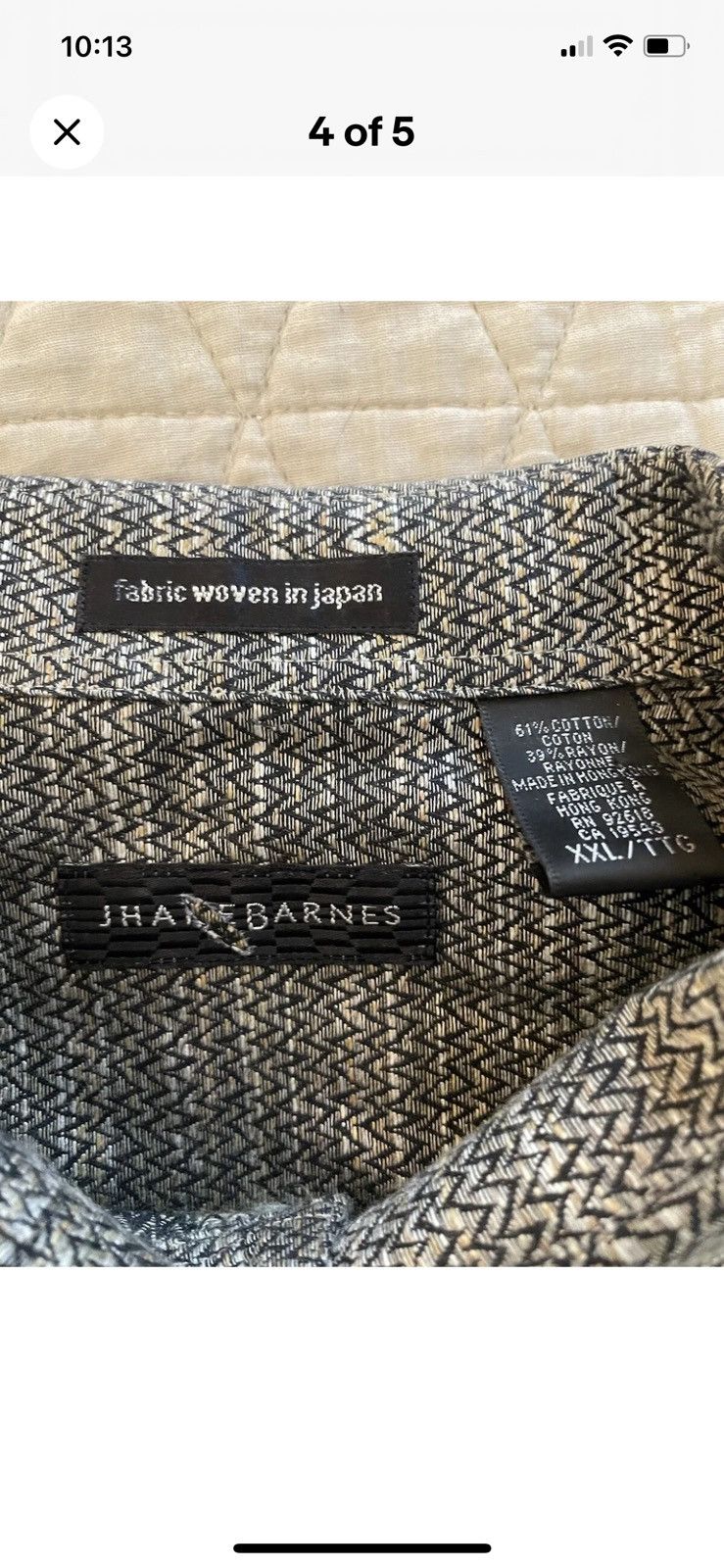 Japan Woven Chevron Stripe Shirt