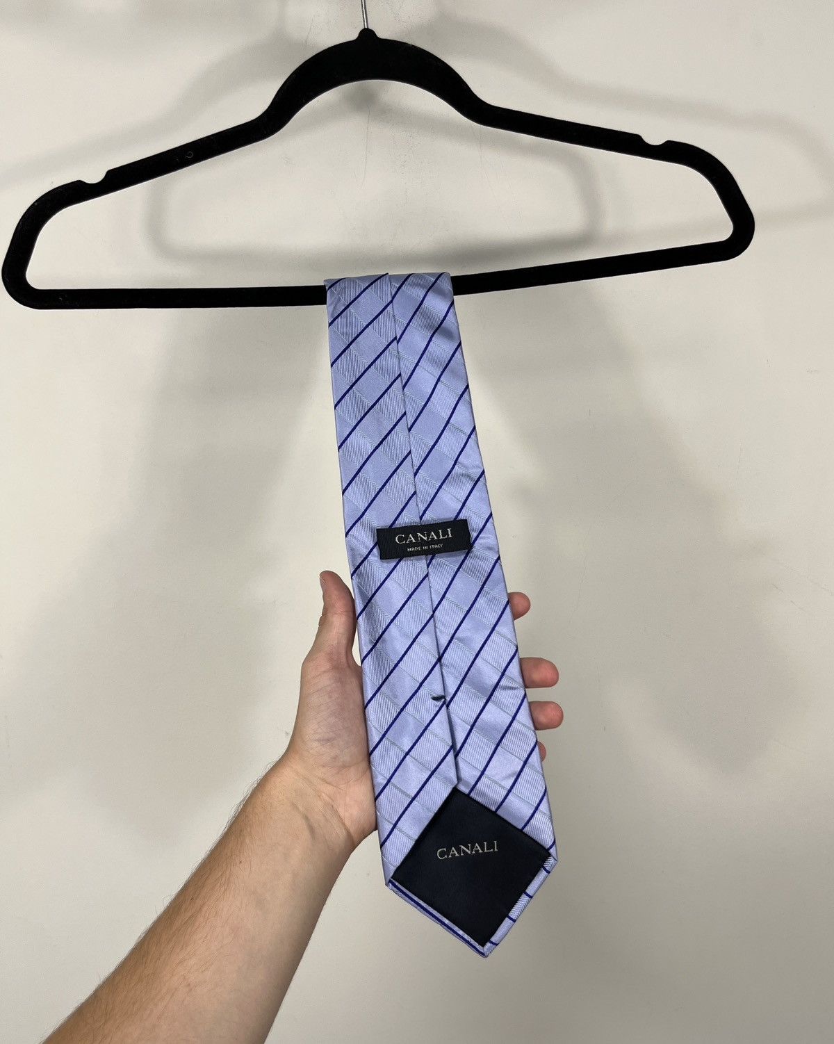 Canali Canali Checkered Blue Formal Luxury Silk Tie Size ONE SIZE - 1 Thumbnail