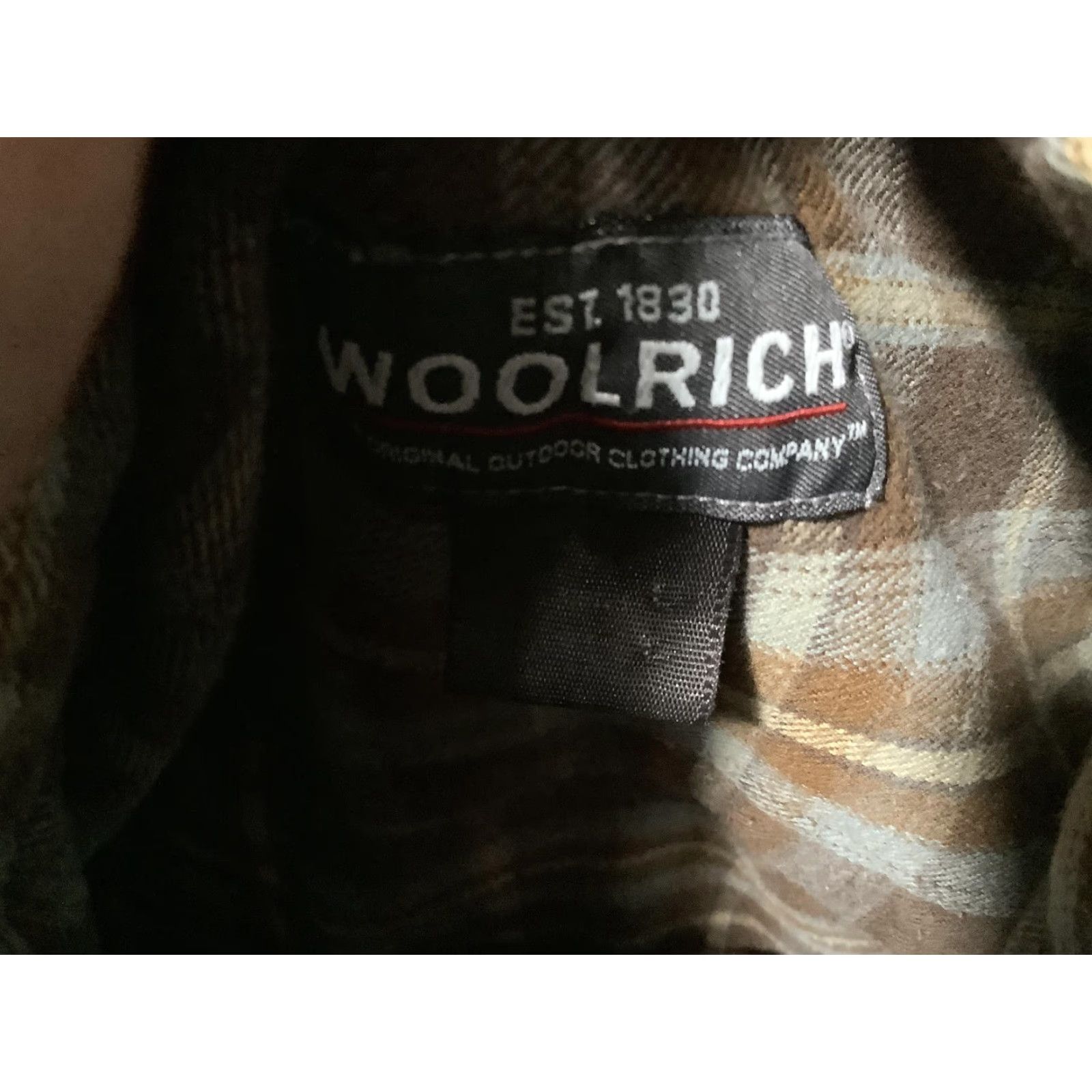 Vintage Woolrich Shirt Mens Large Brown Blue Plaid Flannel Button Down Long Sleeve Size US XL / EU 56 / 4 - 4 Thumbnail