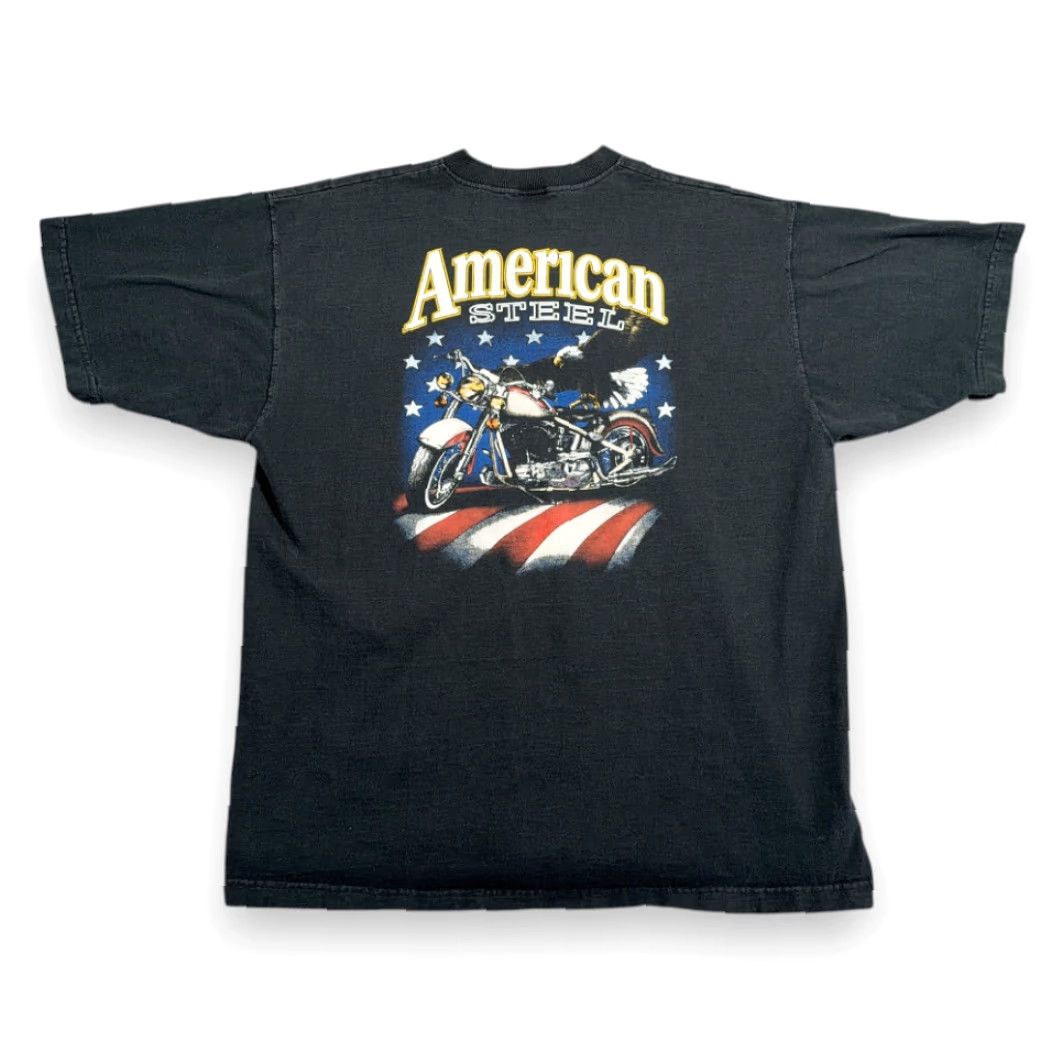 Fruit Of The Loom VINTAGE Nike Shirt Adult XL Black Henley Motorcycle Eagle 90s Shirt Mens Size US XL / EU 56 / 4 - 2 Thumbnail