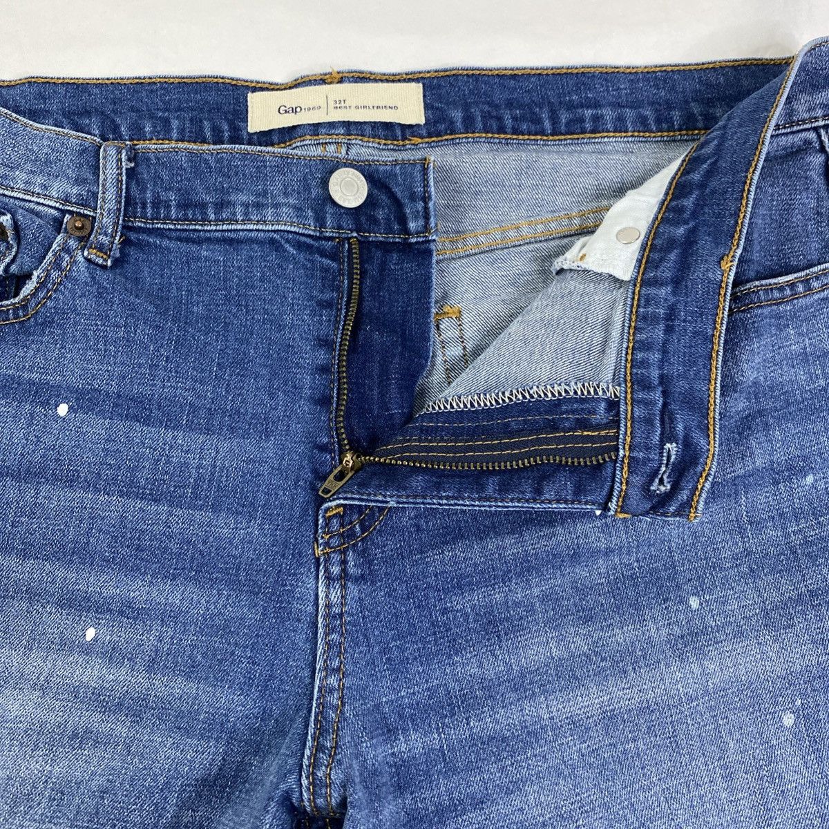 Gap Gap Jeans Woman's Sz 32 Tall Best Girlfriend Paint EUC Size 32" / US 10 / IT 46 - 5 Thumbnail