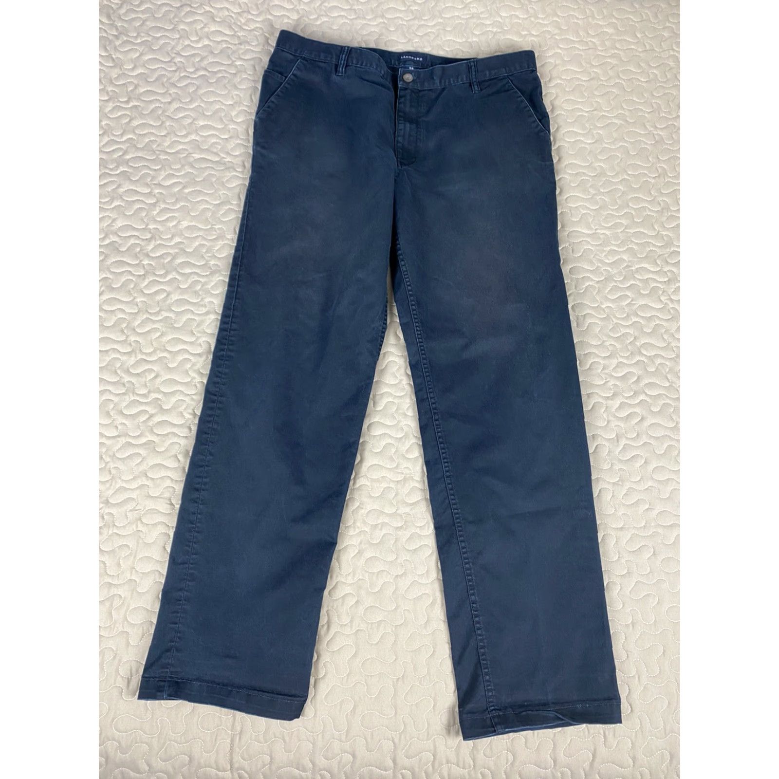 Lands' End Lands' End Traditional Fit 5 Pocket Casual Black Mens Pants Sz 38 Work Straight Size US 38 / EU 54 - 3 Thumbnail