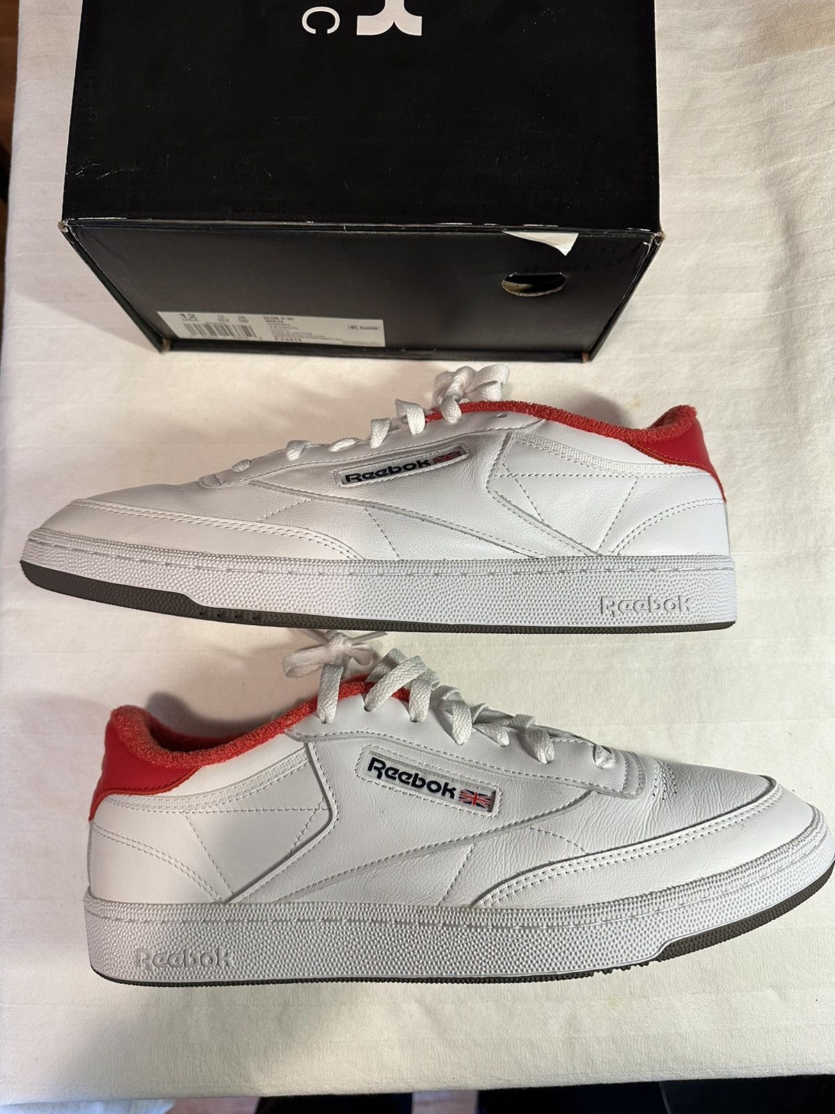 Eric Emanuel Eric Emanuel Reebok Club C cherry tomato red Size US 12 / EU 45 - 1 Thumbnail