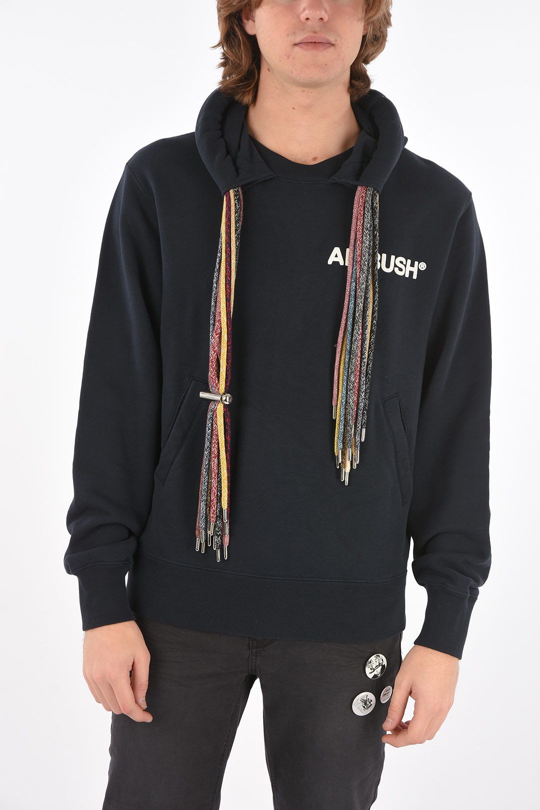 image of Ambush Design Og1Mm1223 Sweatshirt Hoodie In Midnight Blue, Men's (Size 2XS)