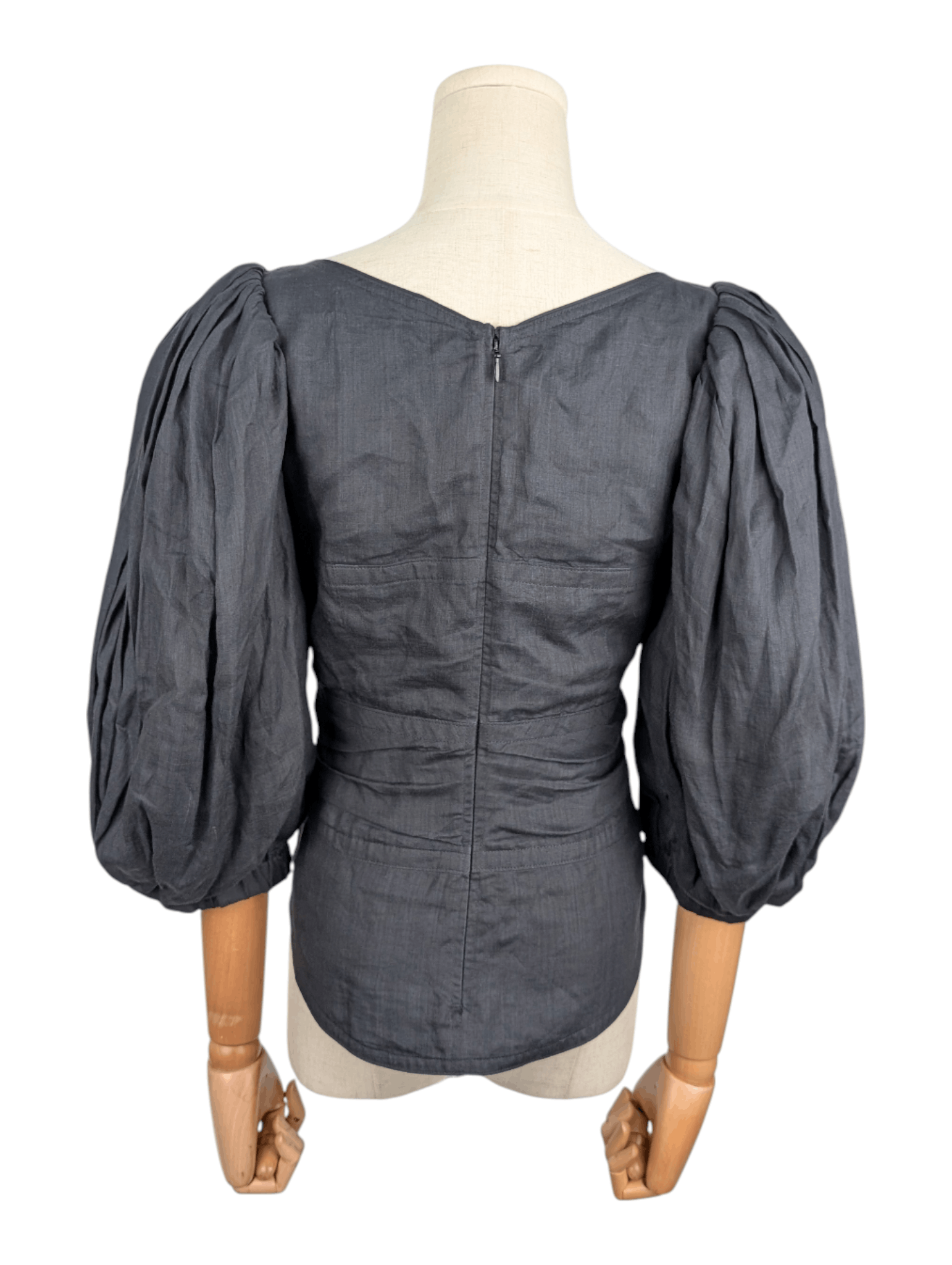 Isabel Marant Isabel Marant Black Blouse With Puffed Shoulders Size XS / US 0-2 / IT 36-38 - 2 Thumbnail