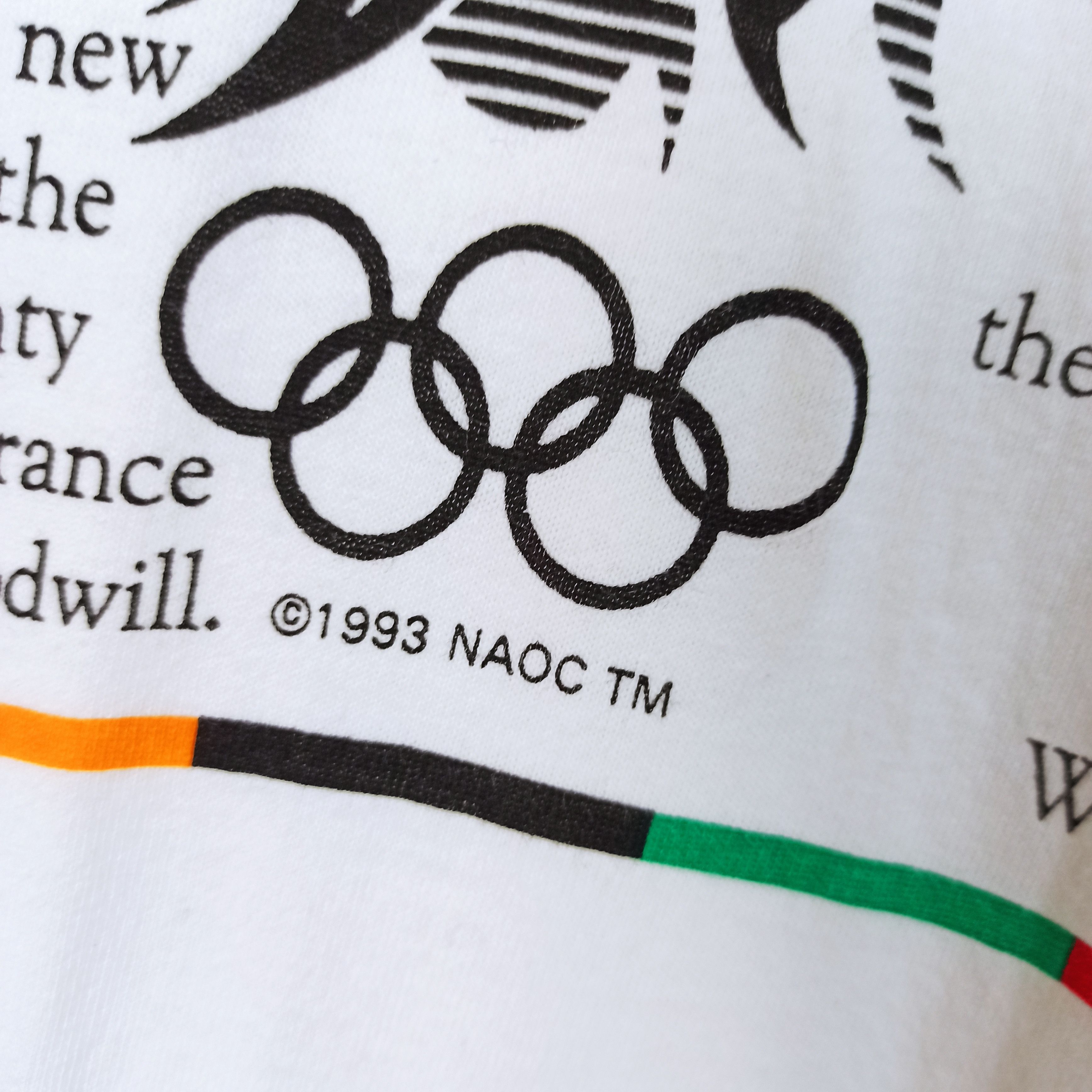 Fruit Of The Loom Vintage 1998 Nagano Olympic Winter Games Tees Single Stitch Size US L / EU 52-54 / 3 - 4 Thumbnail