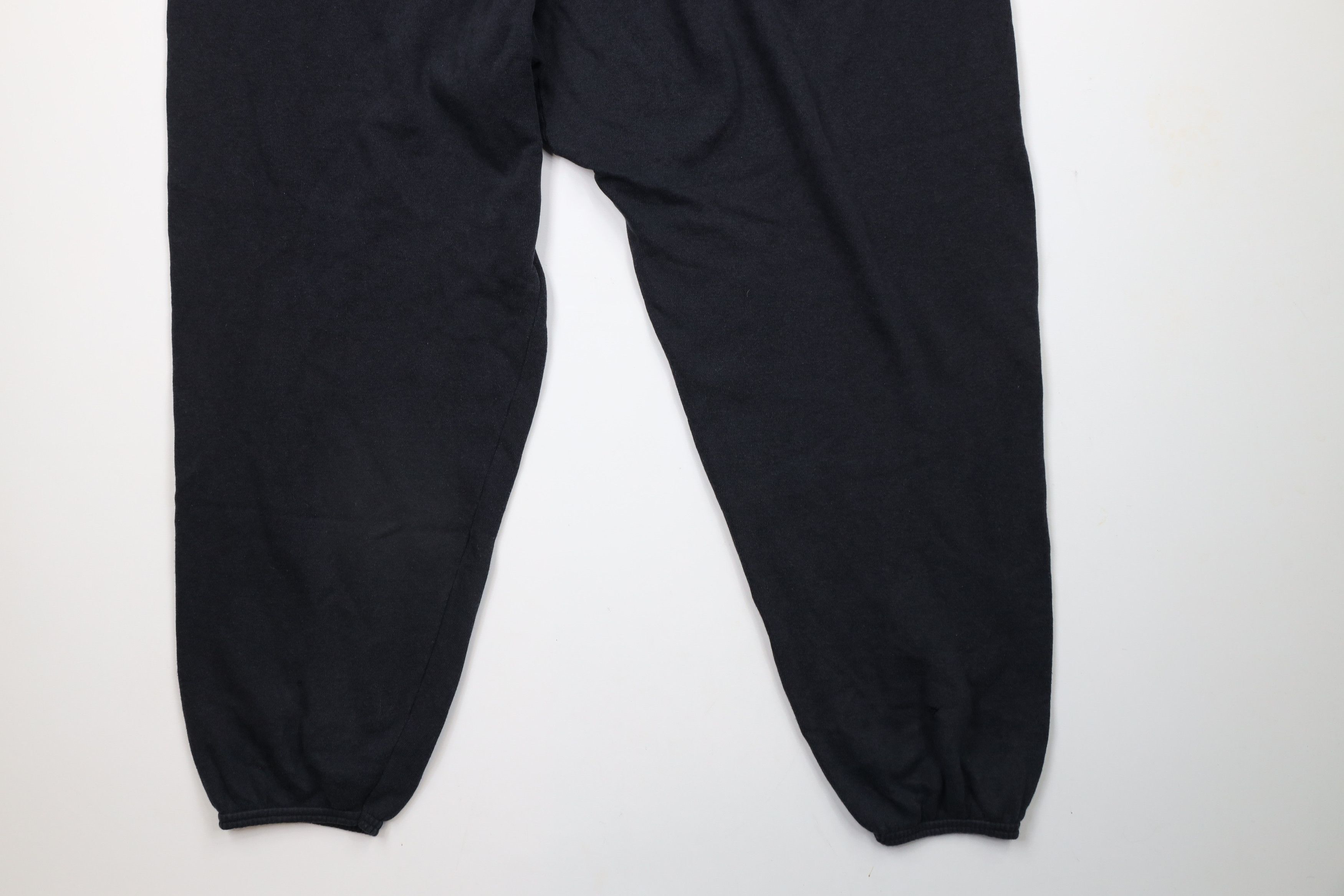 Vintage Vintage 90s Streetwear Blank Sweatpants Joggers Black USA Size 32" / US 10 / IT 46 - 13 Thumbnail