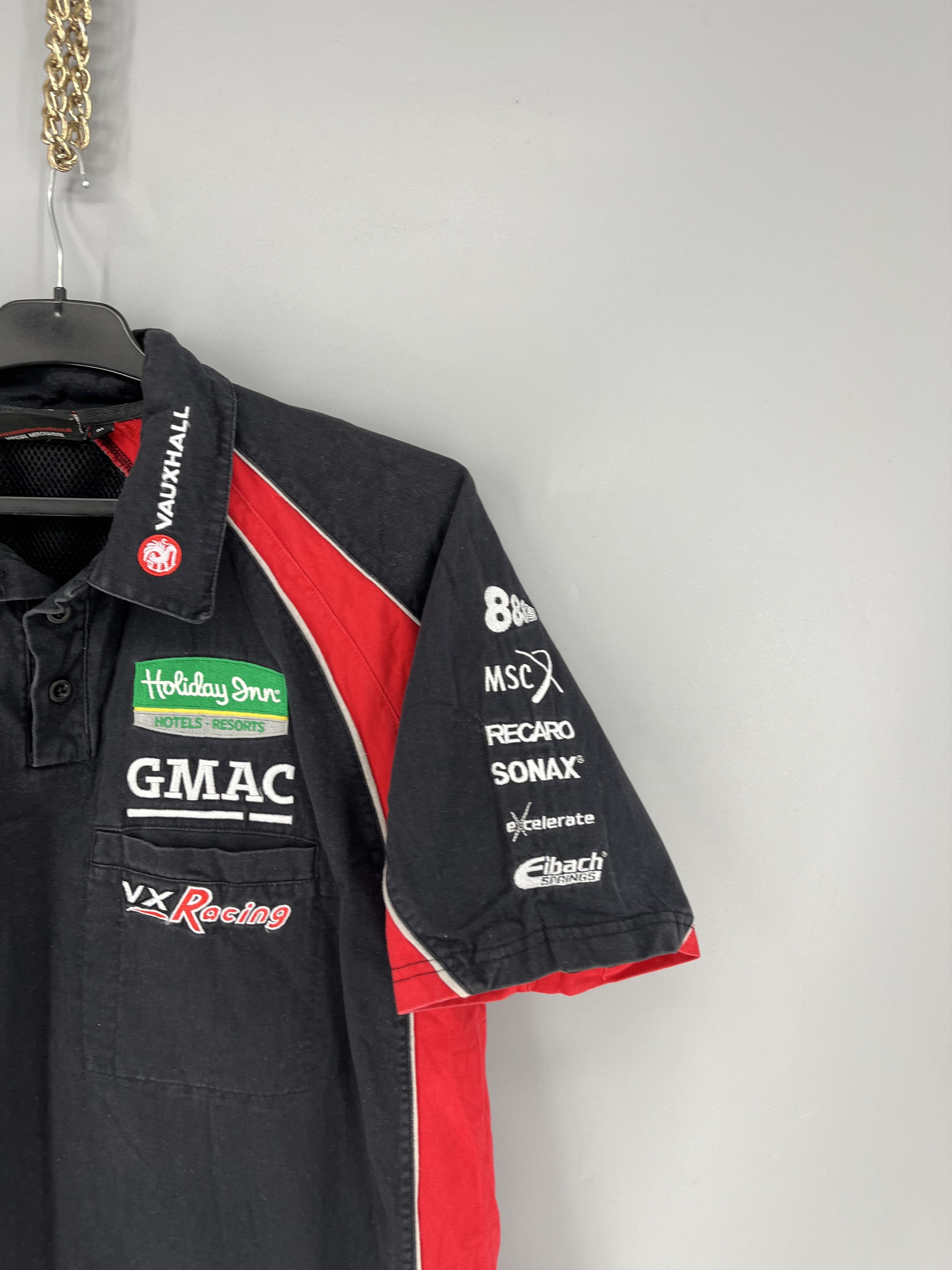 Vintage Vauxhall VX Racing BTCC Polo Shirt Mens M Black Red Size US M / EU 48-50 / 2 - 5 Thumbnail