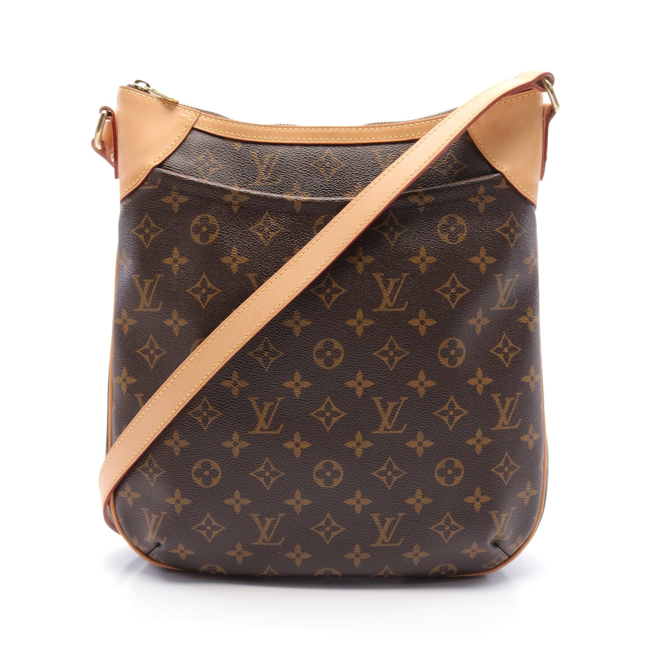 Louis Vuitton Louis Vuitton Odeon Mm Monogram Shoulder Bag Leather Brown Size ONE SIZE - 1 Thumbnail
