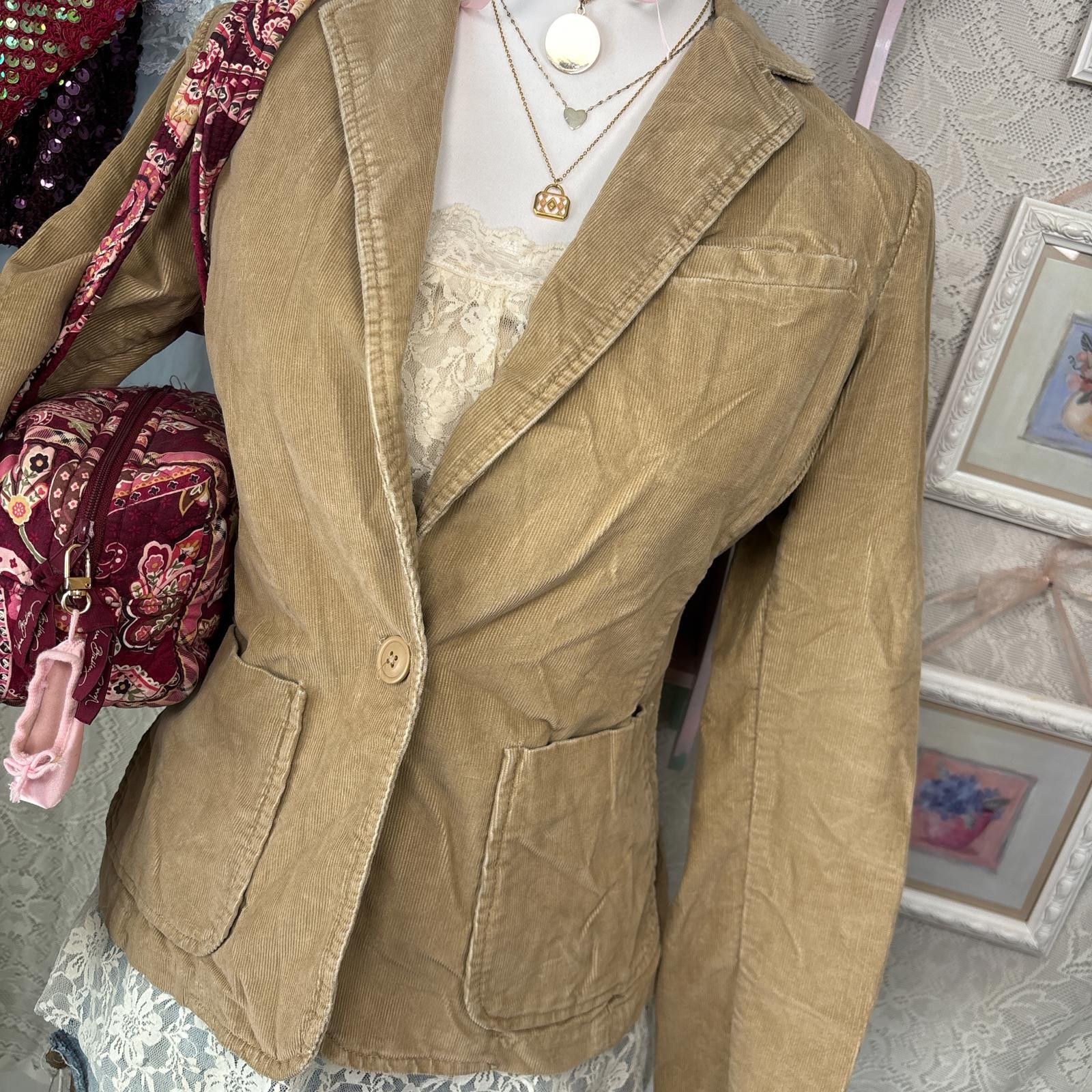 Gap y2k corduroy fitted button up jacket Size XS / US 0-2 / IT 36-38 - 2 Thumbnail