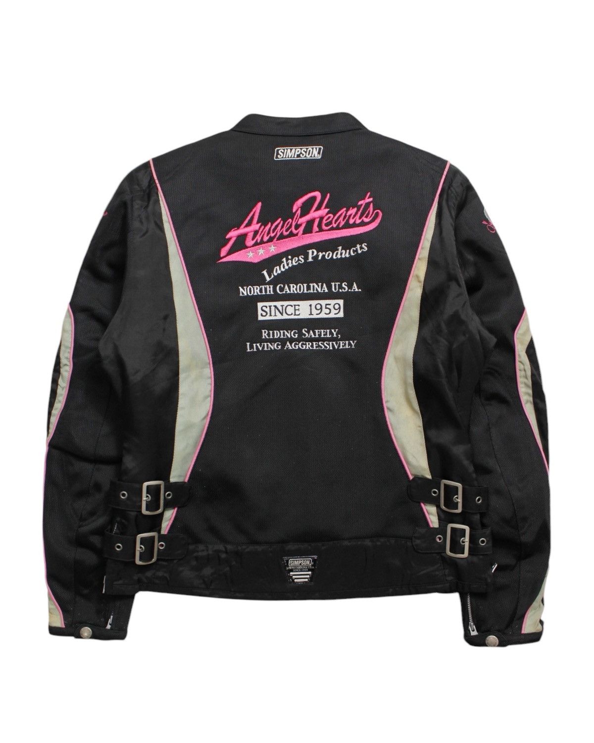 Vintage 2000S SIMPSON ANGELHEARTS LADIES PRODUCT RACING JACKET Size US L / EU 52-54 / 3 - 5 Thumbnail