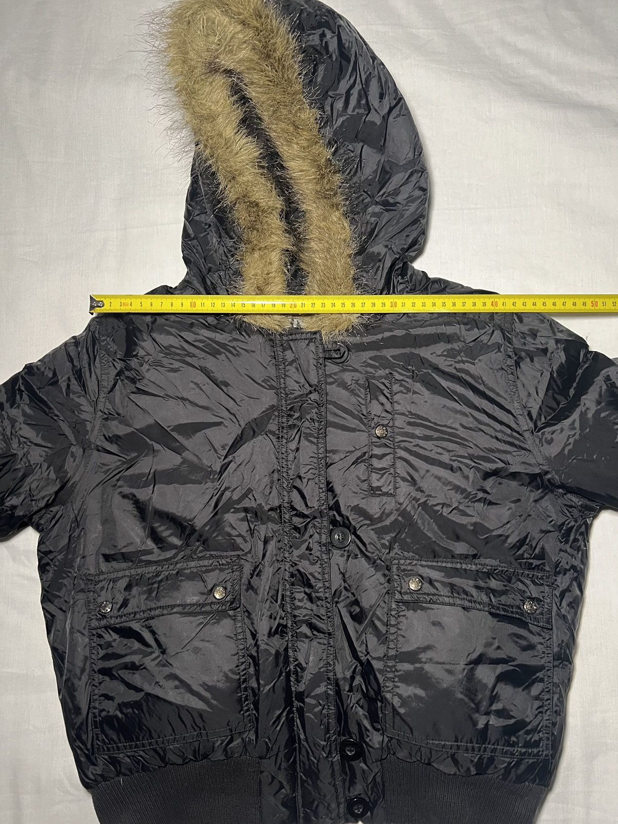 Other Vintage Y2K Yes Or No Black Down Bomber Jacket Avia MA-1 Size S / US 4 / IT 40 - 8 Thumbnail