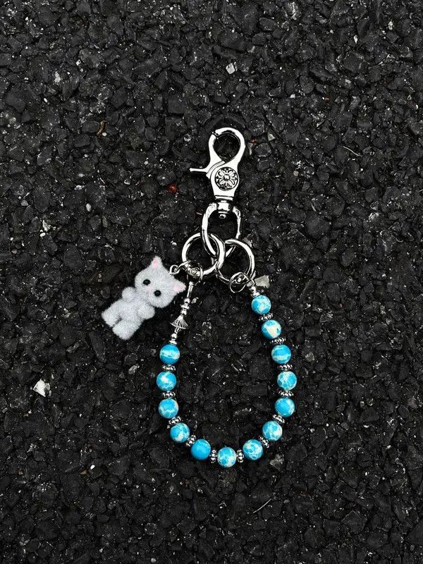 Jewelry Blue Emperor Tinto keychain,Y2K Keychain, Jeans KeyChain Size ONE SIZE - 4 Thumbnail
