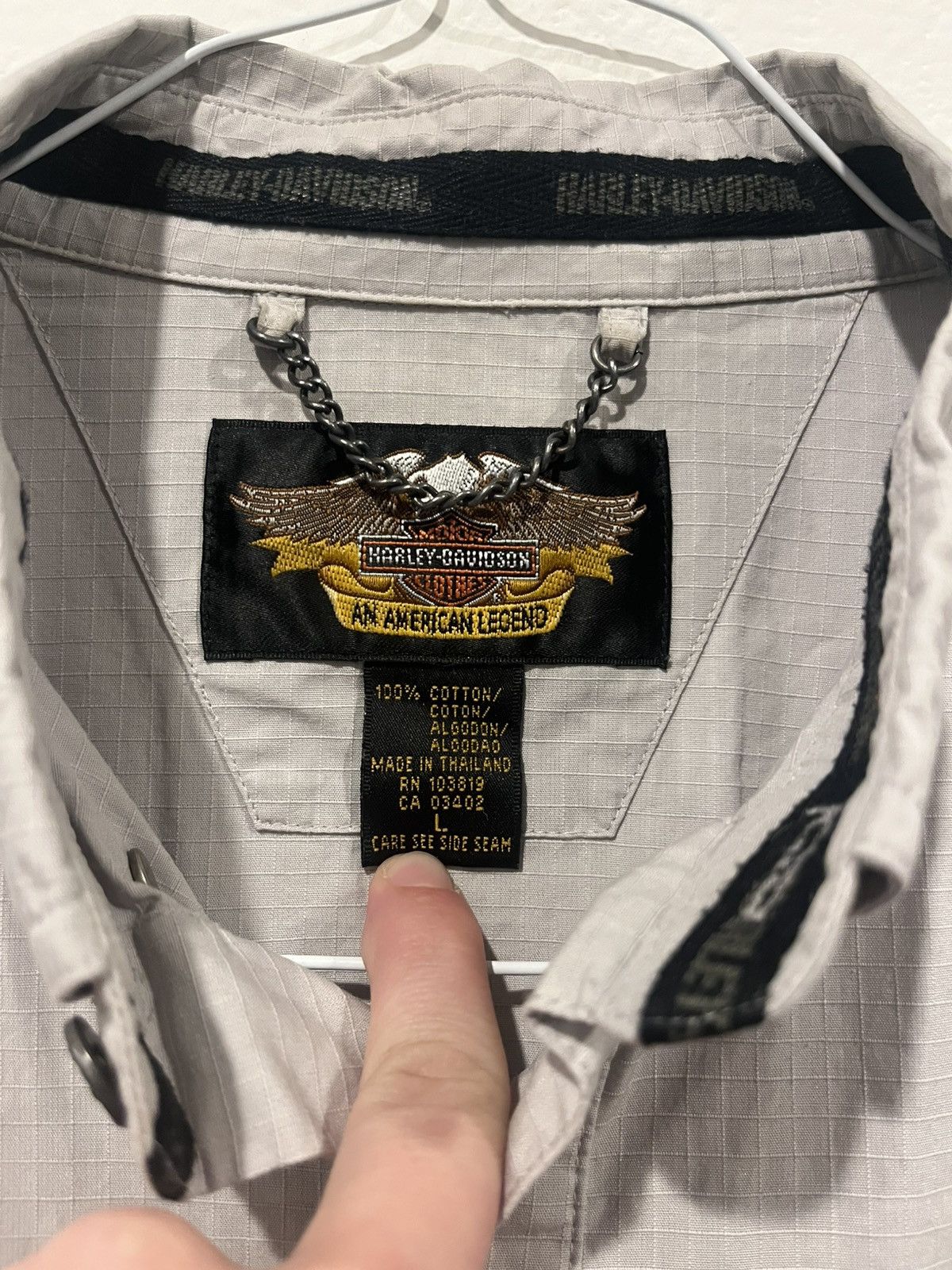 Harley Davidson Vintage Harley Davidson Men’s Long Sleeve Shirt Grey Size US L / EU 52-54 / 3 - 2 Thumbnail