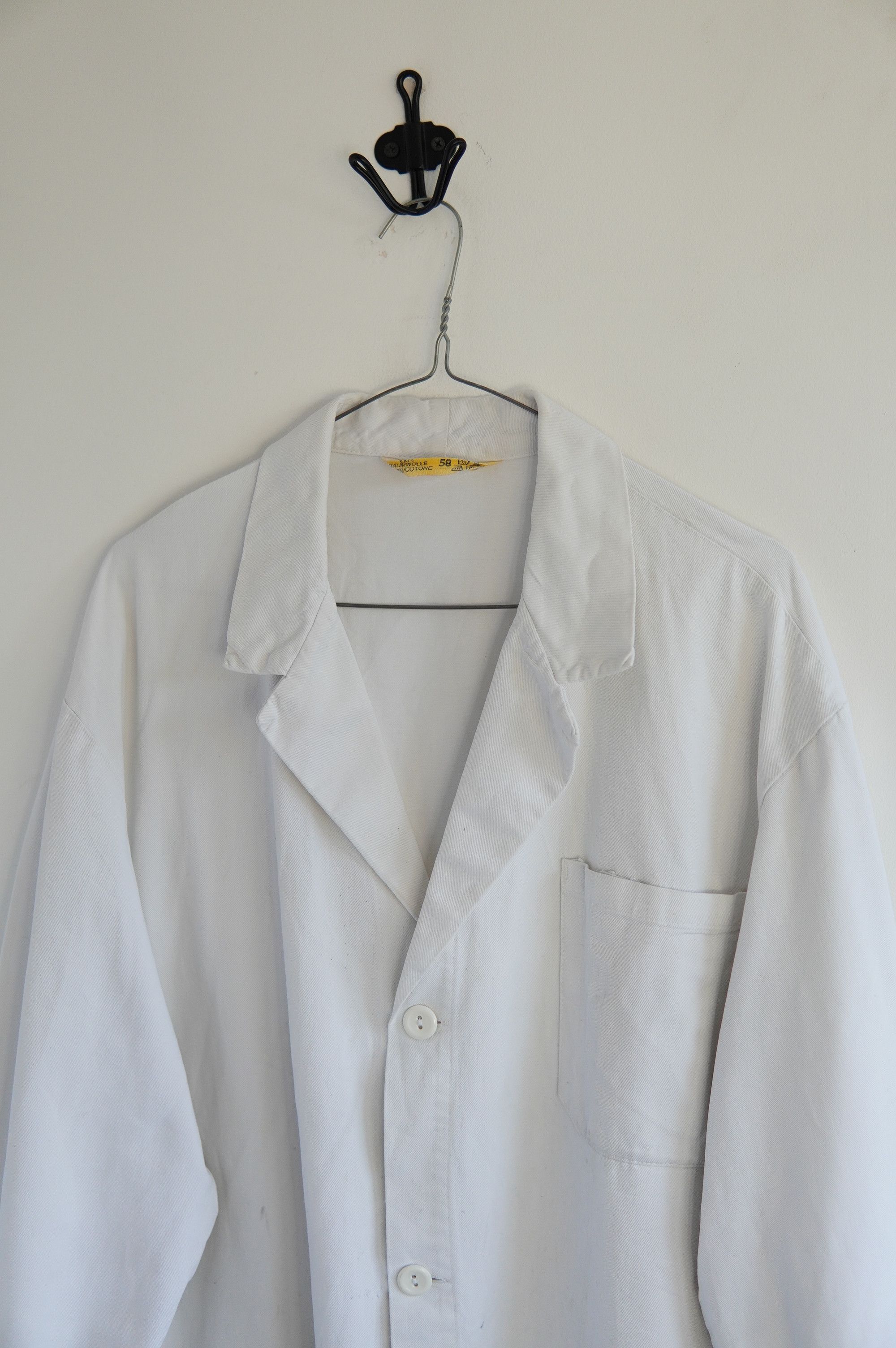 Le Laboureur Vintage Rare 70s Chore French Cropped Worker White Jacket Size US XL / EU 56 / 4 - 3 Thumbnail