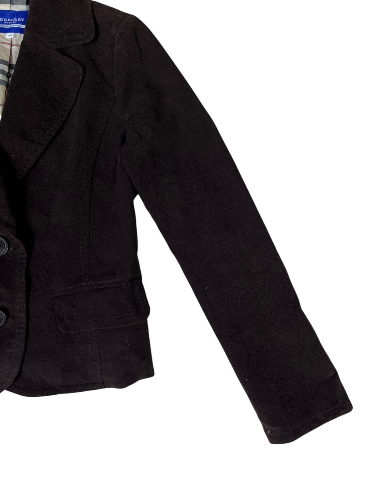 Burberry Burberry Blue Label Brown Velvet Cropped Jacket Blazer Size S / US 4 / IT 40 - 6 Thumbnail