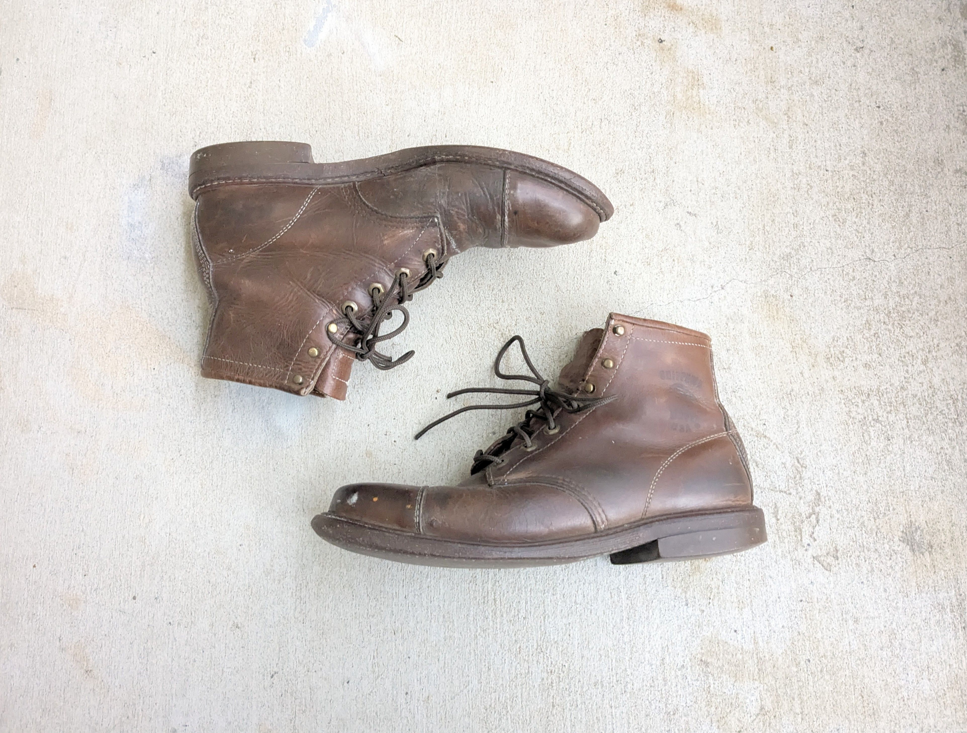 Chippewa × Vintage Chippewa Boots Brown 10 Leather Rubber Combat Work Vibram Size US 10 / EU 43 - 1 Thumbnail