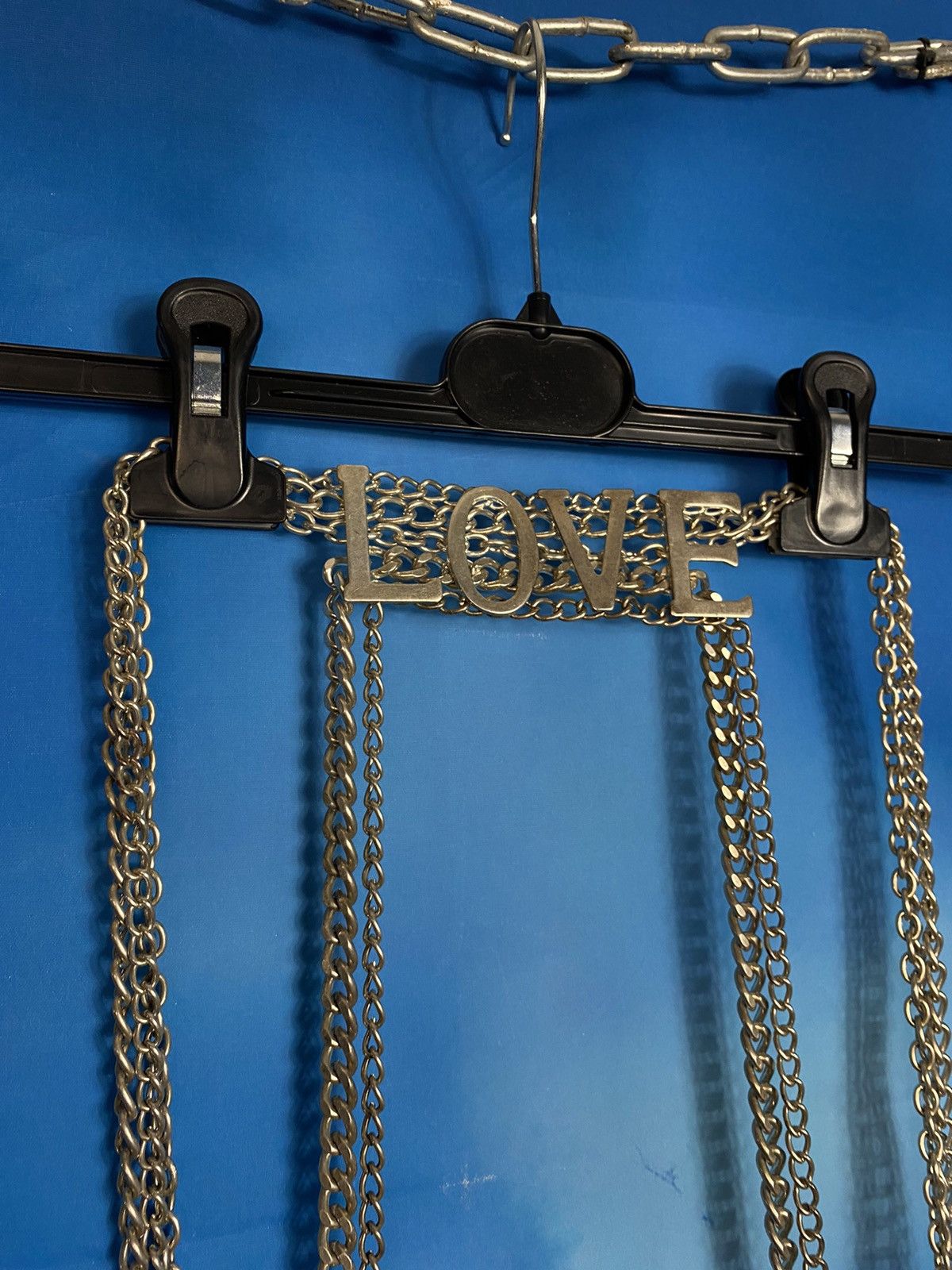 Japanese Brand × Vintage Metal Chain Belt y2k “Love” D&G style Size ONE SIZE - 4 Thumbnail
