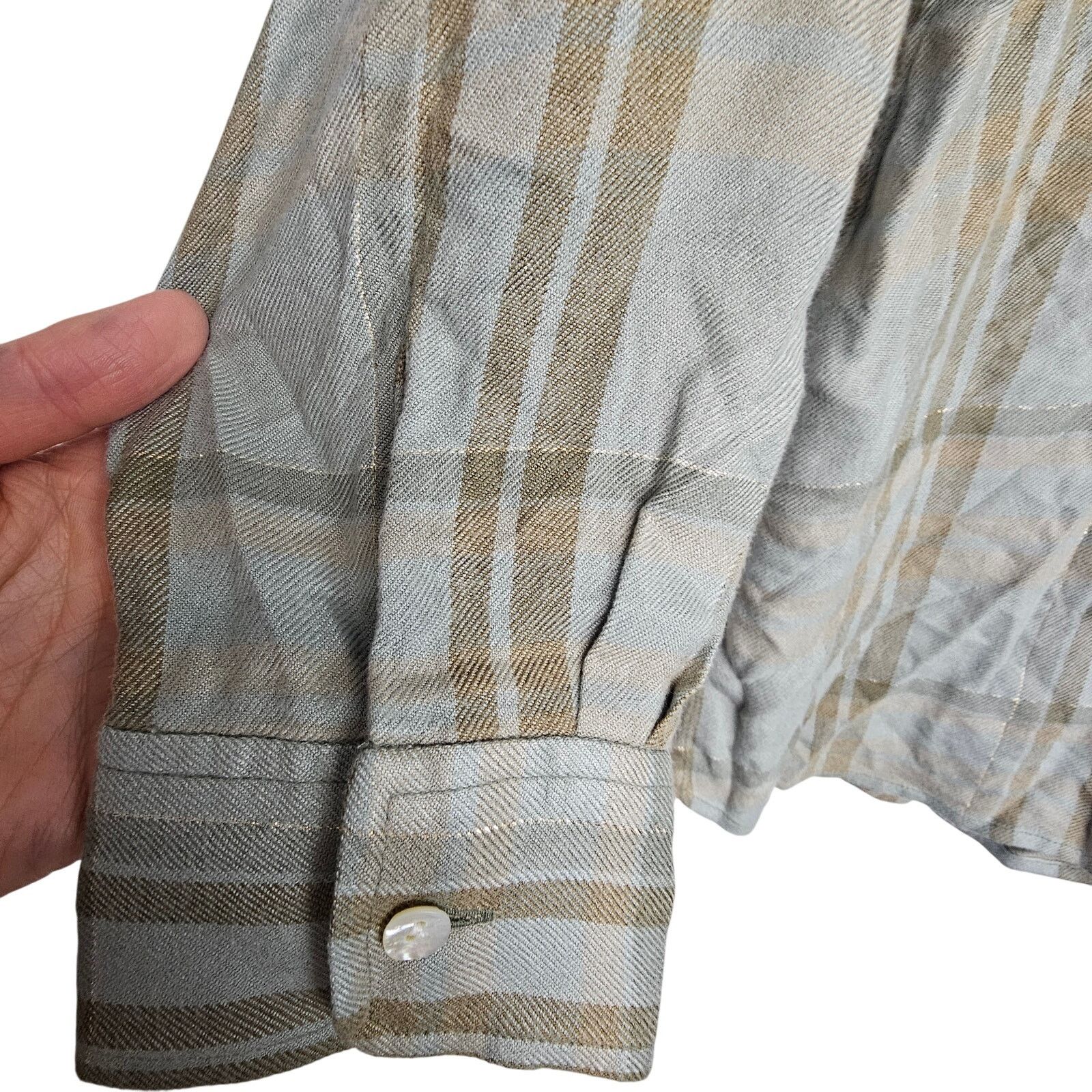 Tommy Bahama Tommy Bahama Seabed Sands Flannel Shirt Coastal Grandma Size S / US 4 / IT 40 - 4 Thumbnail