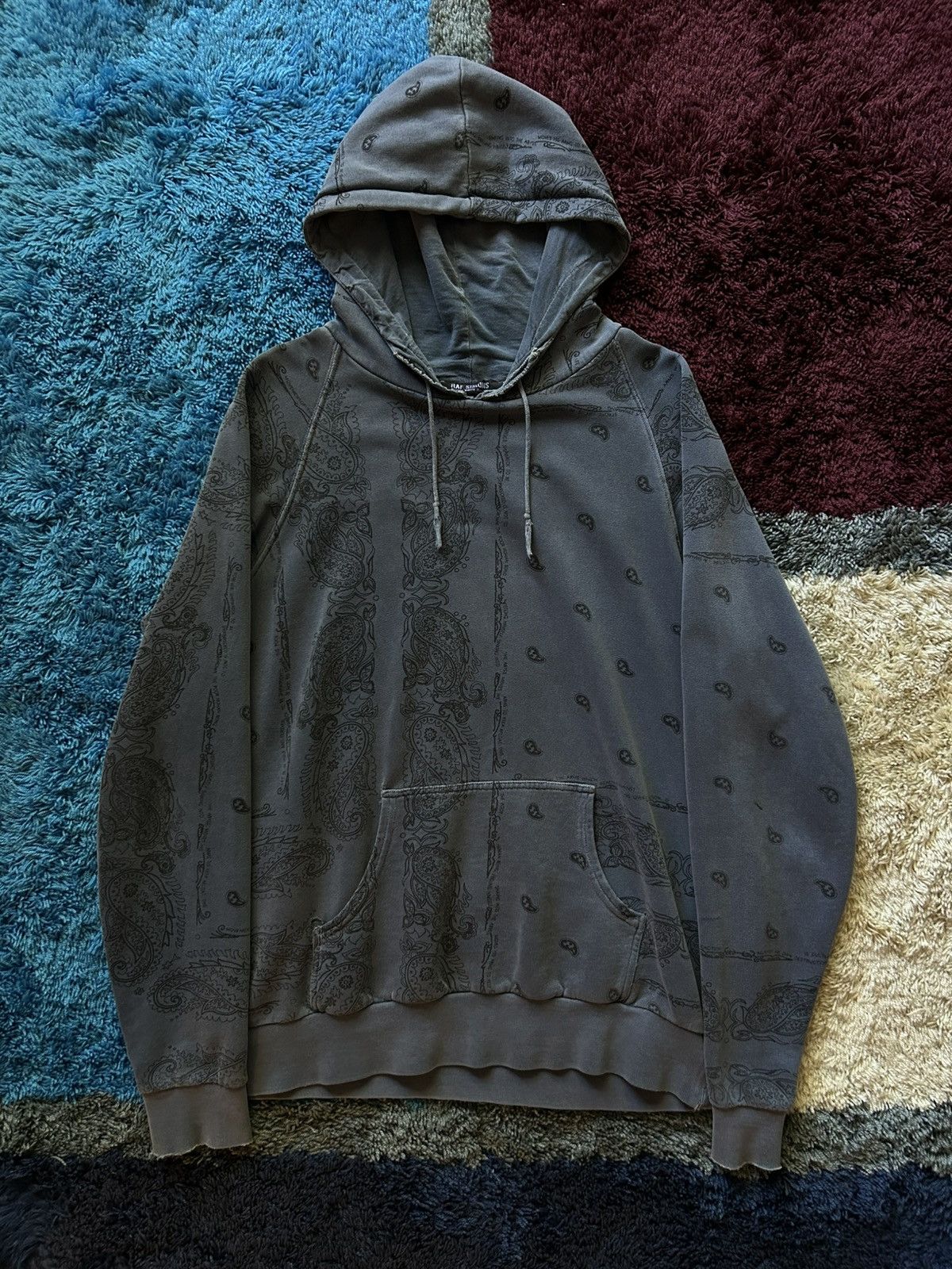Raf Simons Waves Paisley Hoodie AW04 | Grailed