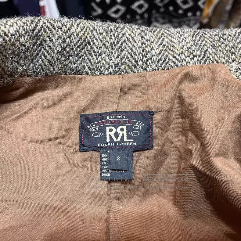 RRL Ralph Lauren RRL Ralph Lauren American-made wool herringbone pattern bl Size 44S - 6 Thumbnail