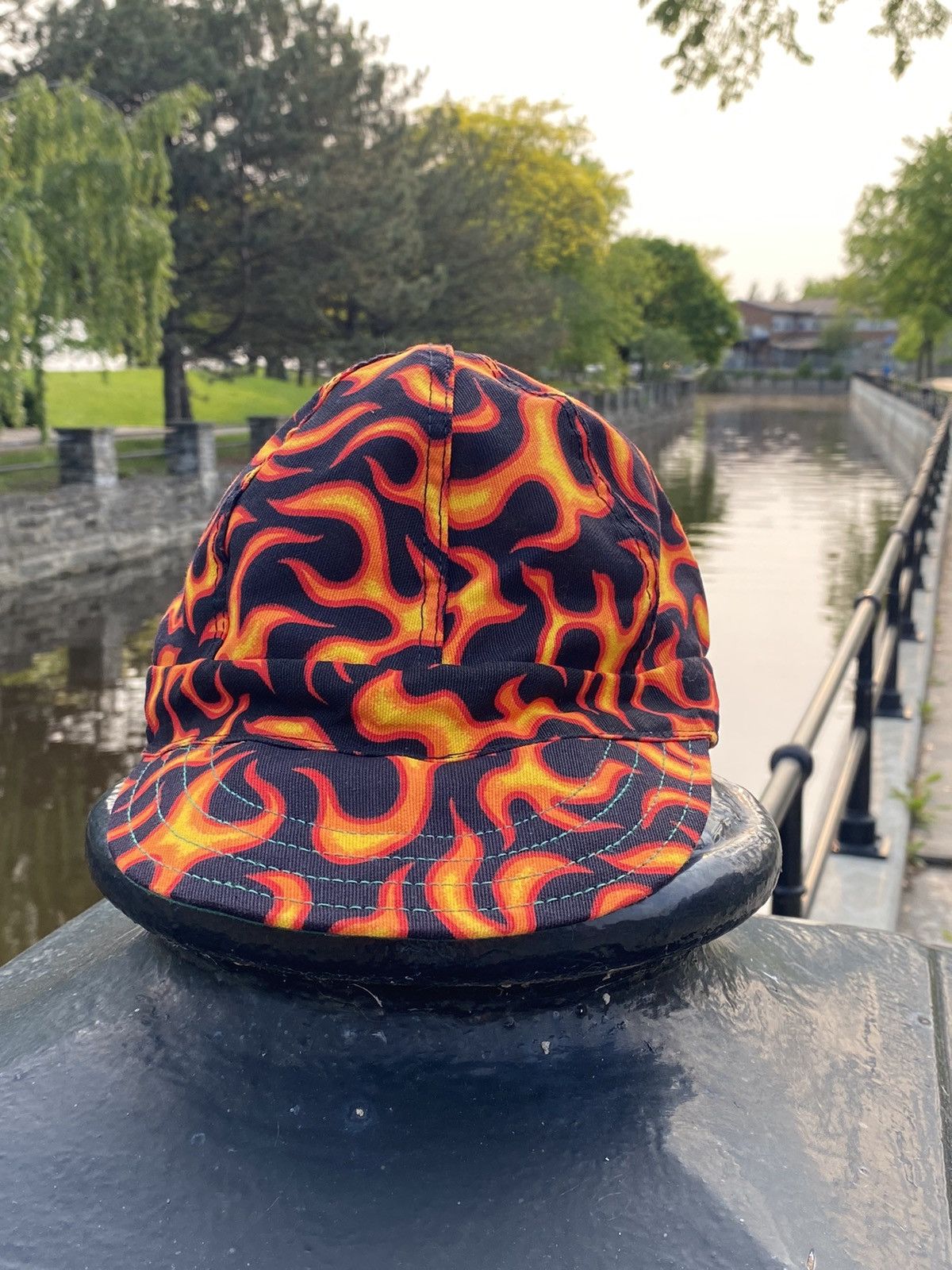 Vintage 🔥 Vintage Flame Racing Cap – Made in USA – 90s Y2K Style Size ONE SIZE - 7 Thumbnail