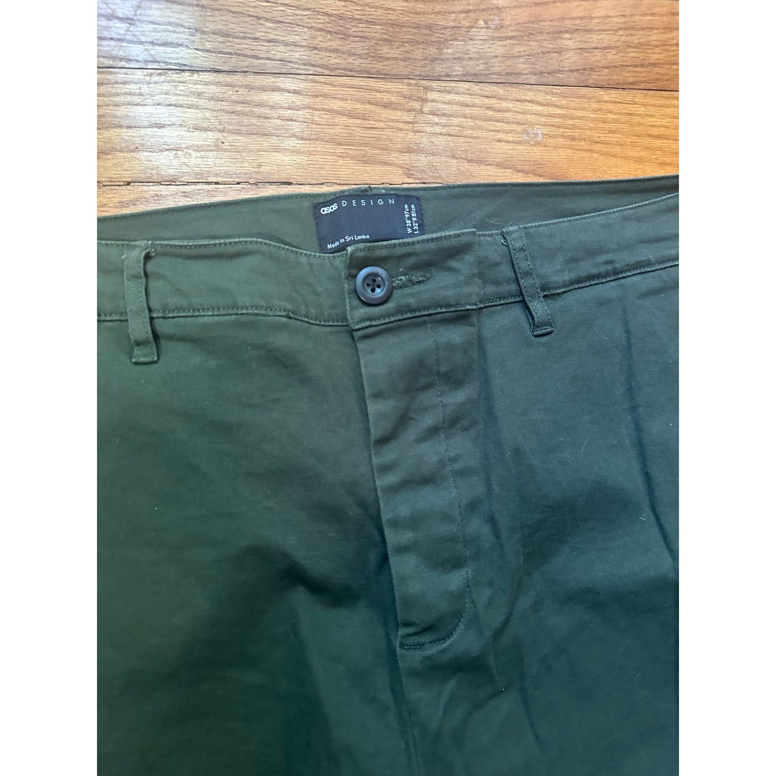 Asos ASOS Design Men’s Green Pants 38x32 Size US 38 / EU 54 - 5 Thumbnail