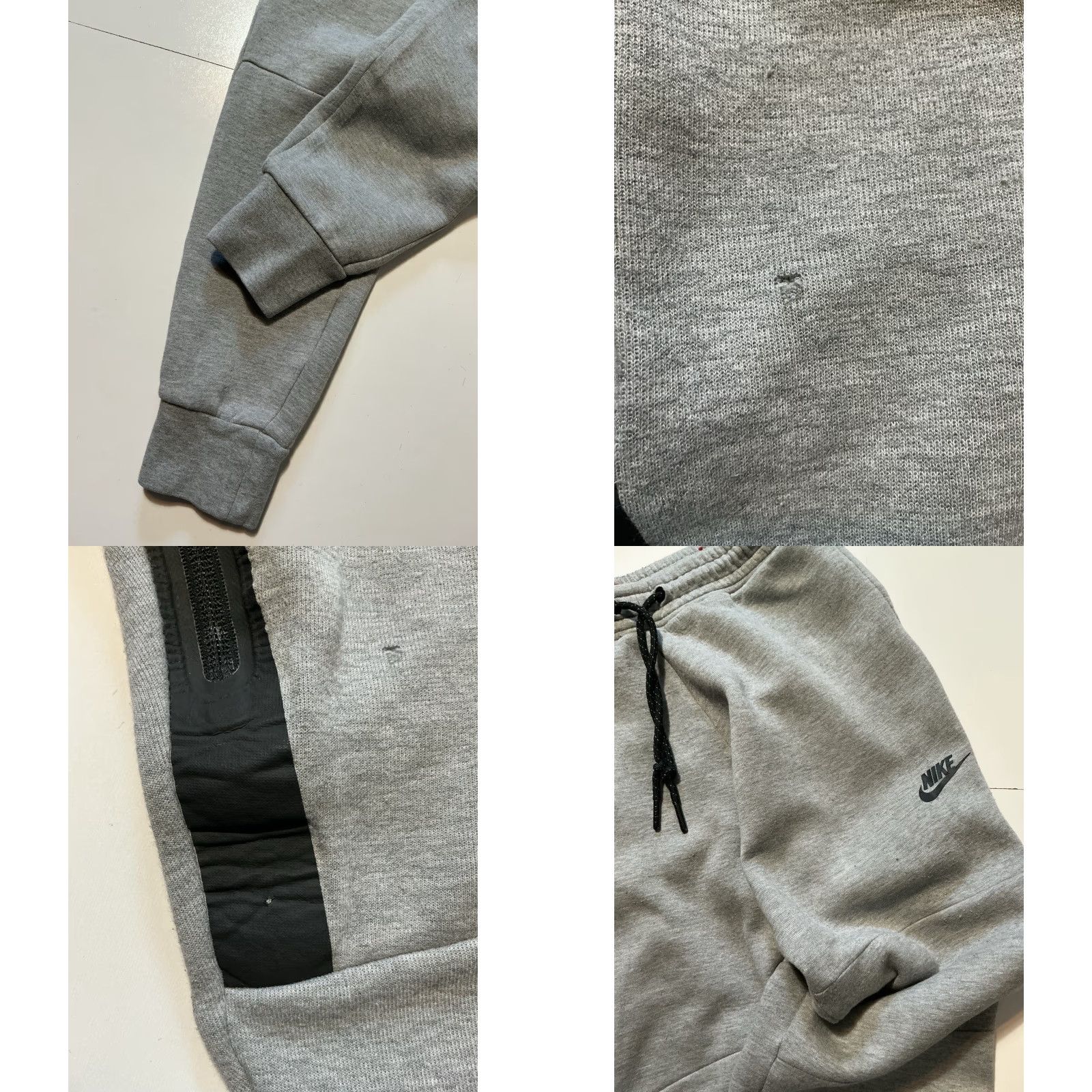 Nike VINTAGE Nike NSW Sportswear Tech Fleece 1MM Heather Grey Black Jogger Sweatpants Sz. S Mens Sweatpants Size US 29 - 8 Thumbnail