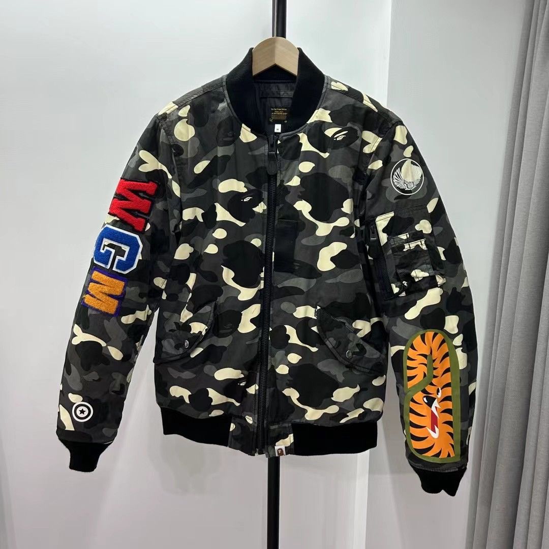 Bape LUMINOUS SHARK MA-1 JACKET Size US M / EU 48-50 / 2 - 1 Thumbnail