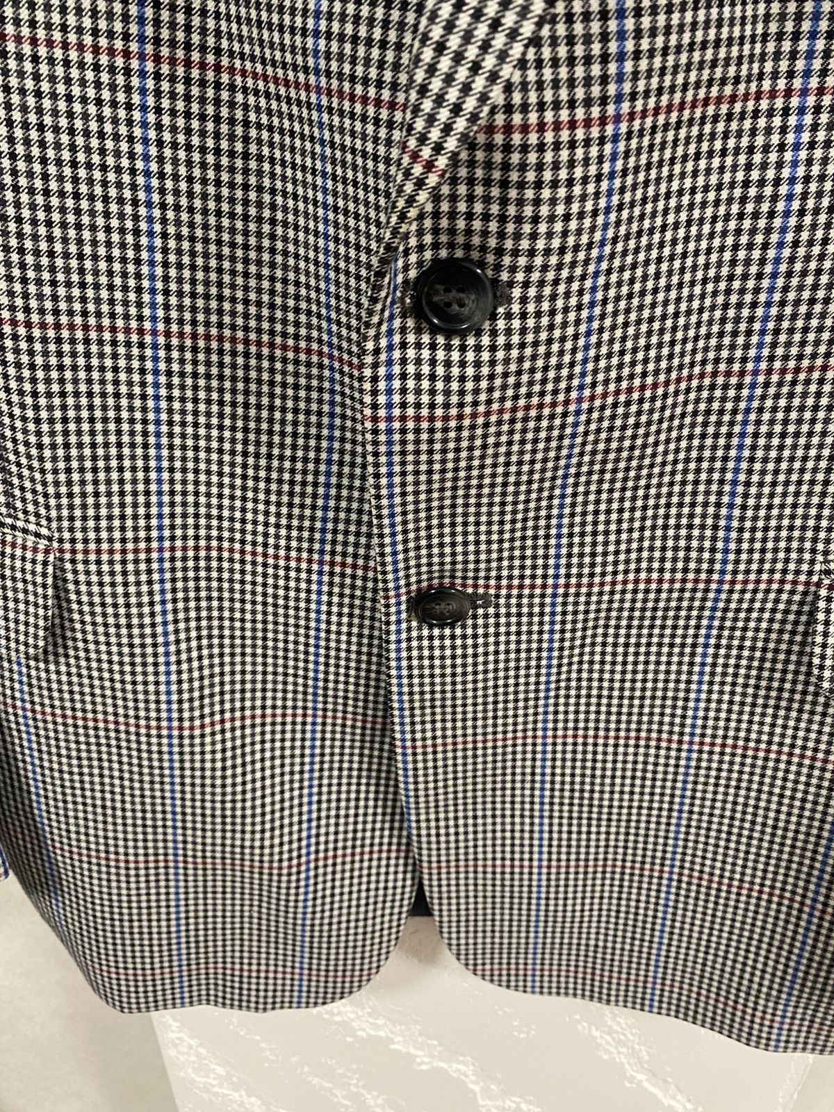 Vintage Brook Taverner Houndstooth Windowpane Blazer Size 44 Euro 56 Size 44R - 4 Thumbnail